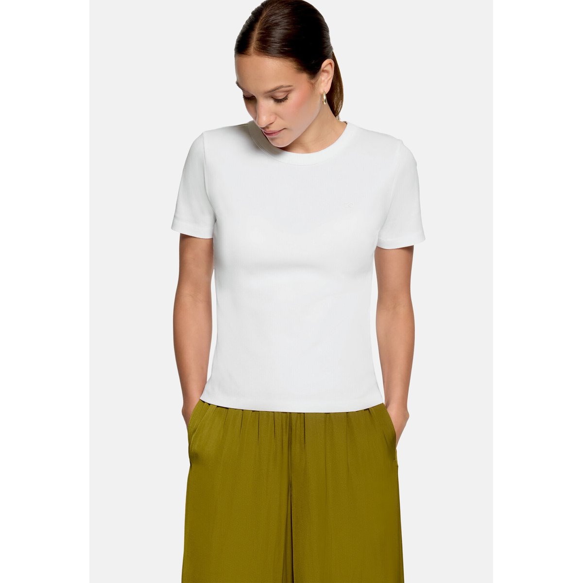 T-shirt basique manches courtes brilliant white, ZERO