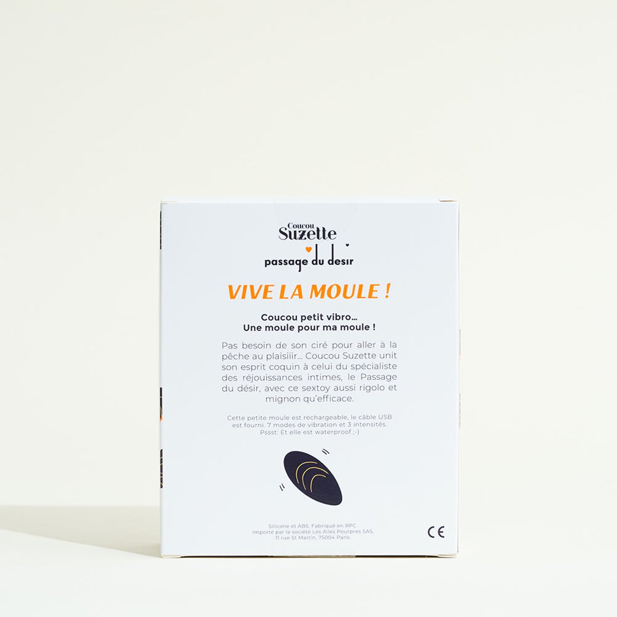 Vibromasseur La Moule Vibrante noir, PASSAGE DU DESIR