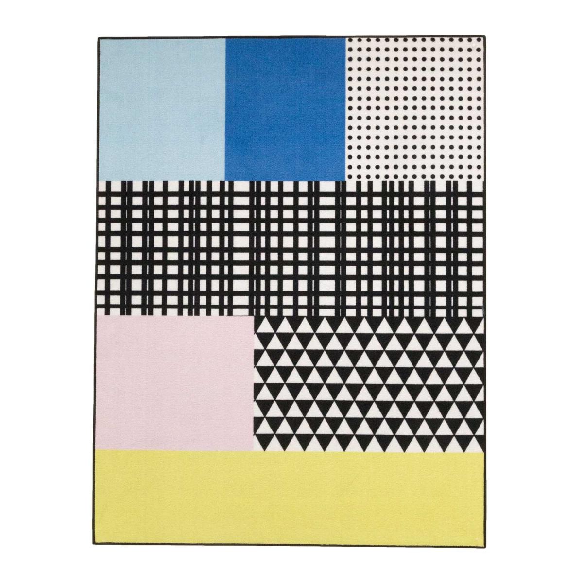 Tapis enfant tissé GRID multicolore, UN AMOUR DE TAPIS