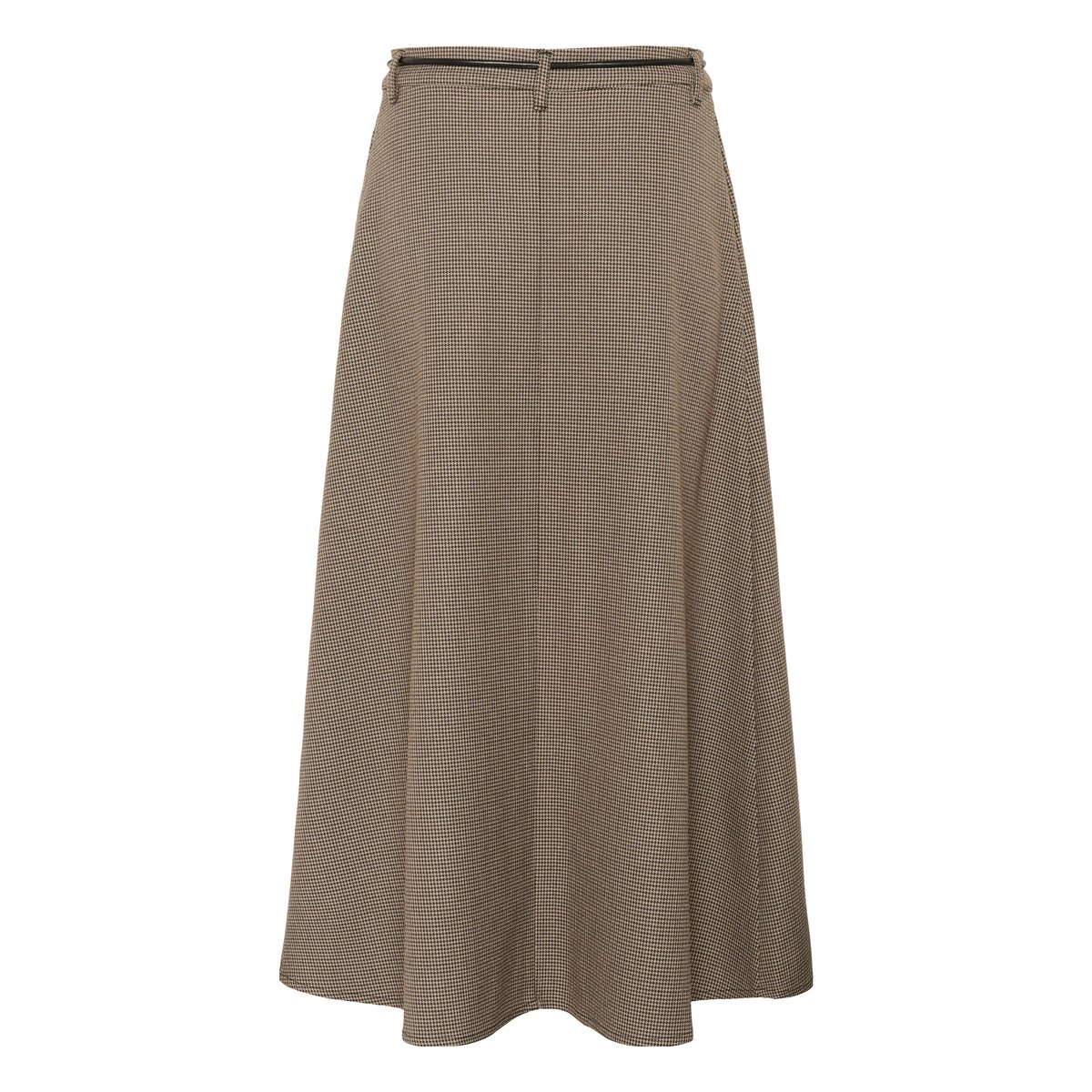 Jupe cintrée beige noir beige/black petit houndstooth, KAFFE