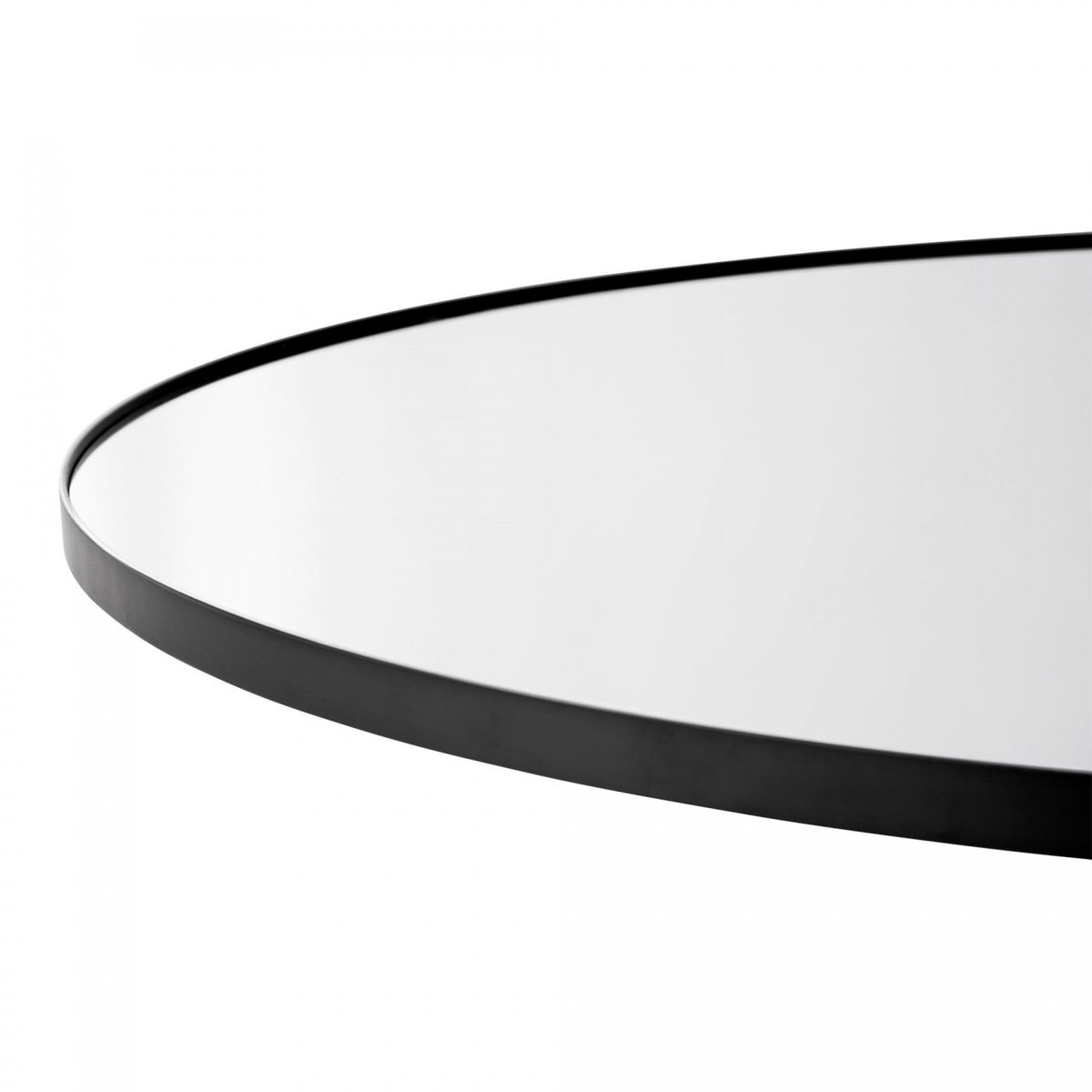 Miroir Mural Circum Clear et Bord Noir XSmall Rond Diam 50 cm noir, AYTM