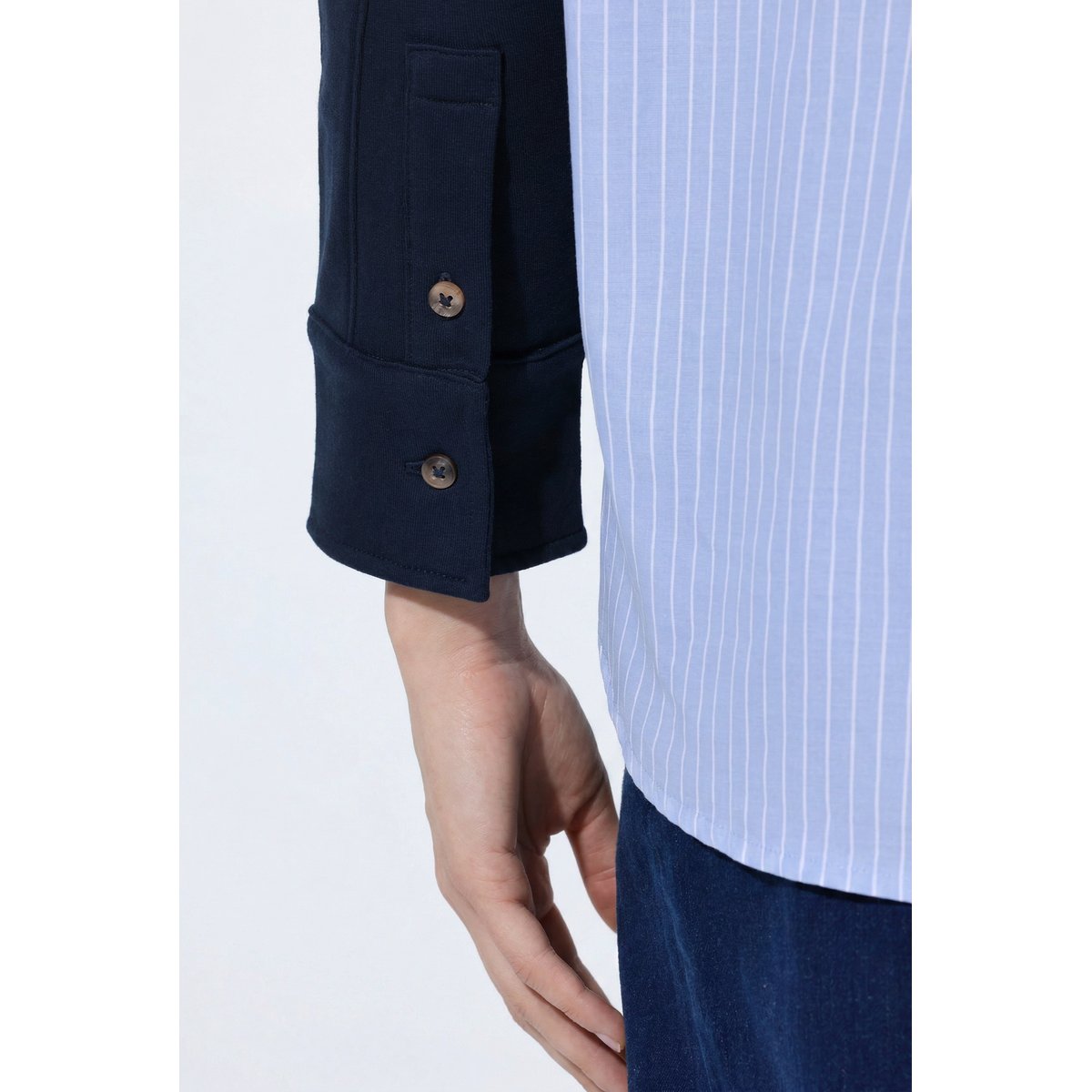 Veste en molleton, style 2-en-1 marine, ULLA POPKEN