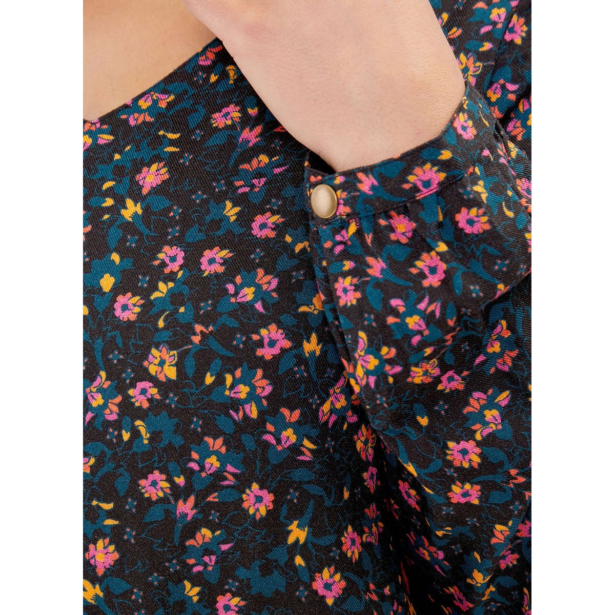 Robe évasée imprimée NOEMIE noir hindi, LA FIANCÉE