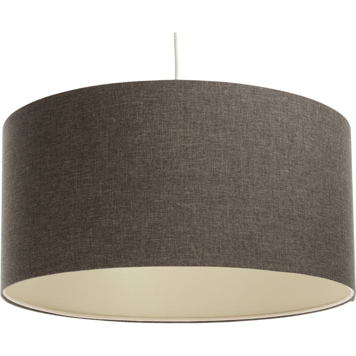 Suspension ronde en tissu lumière douce Boho Elegant beige crème texturé, BPS KONCEPT