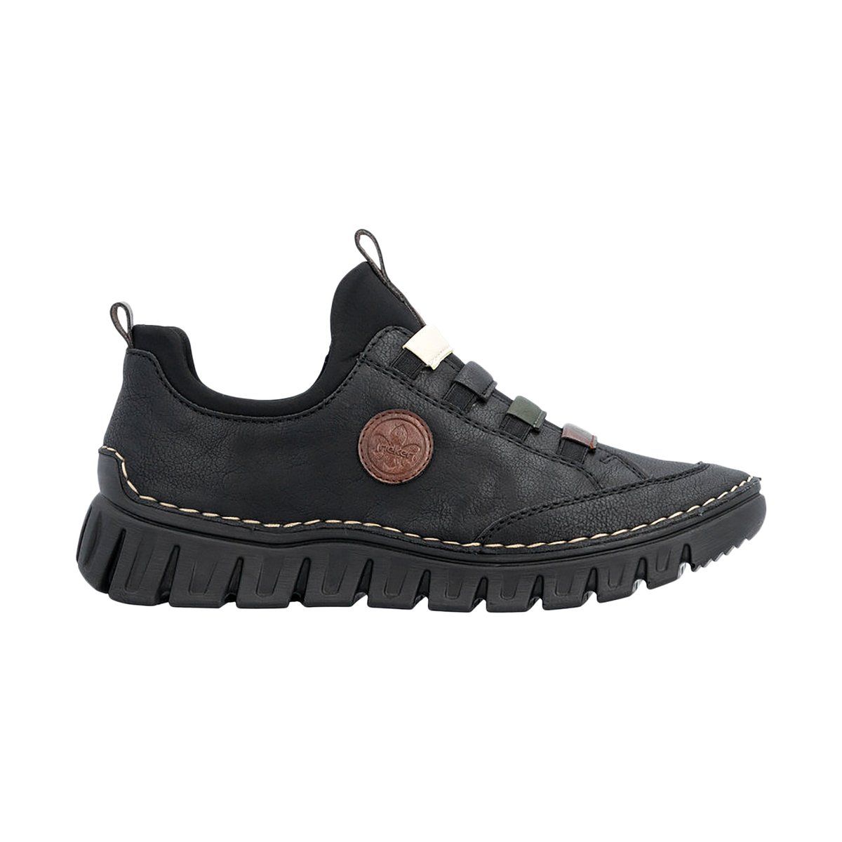 Basket Cuir Greece noir, RIEKER