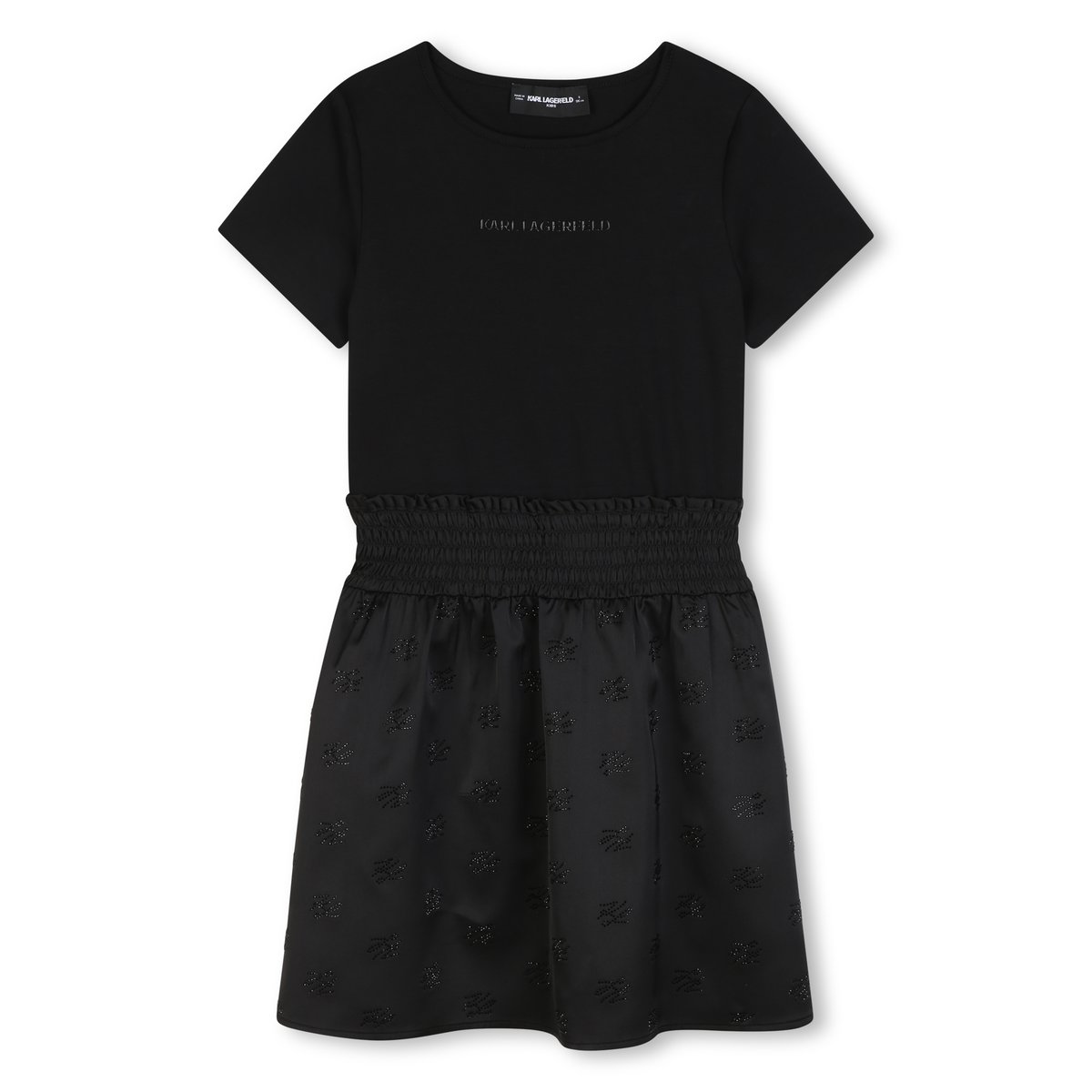 Robe manches courtes black, KARL LAGERFELD KIDS