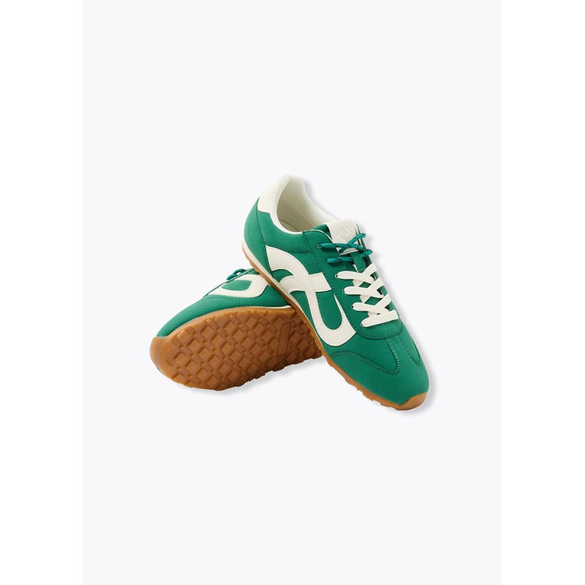 Baskets effet nubuck vert, PROMOD