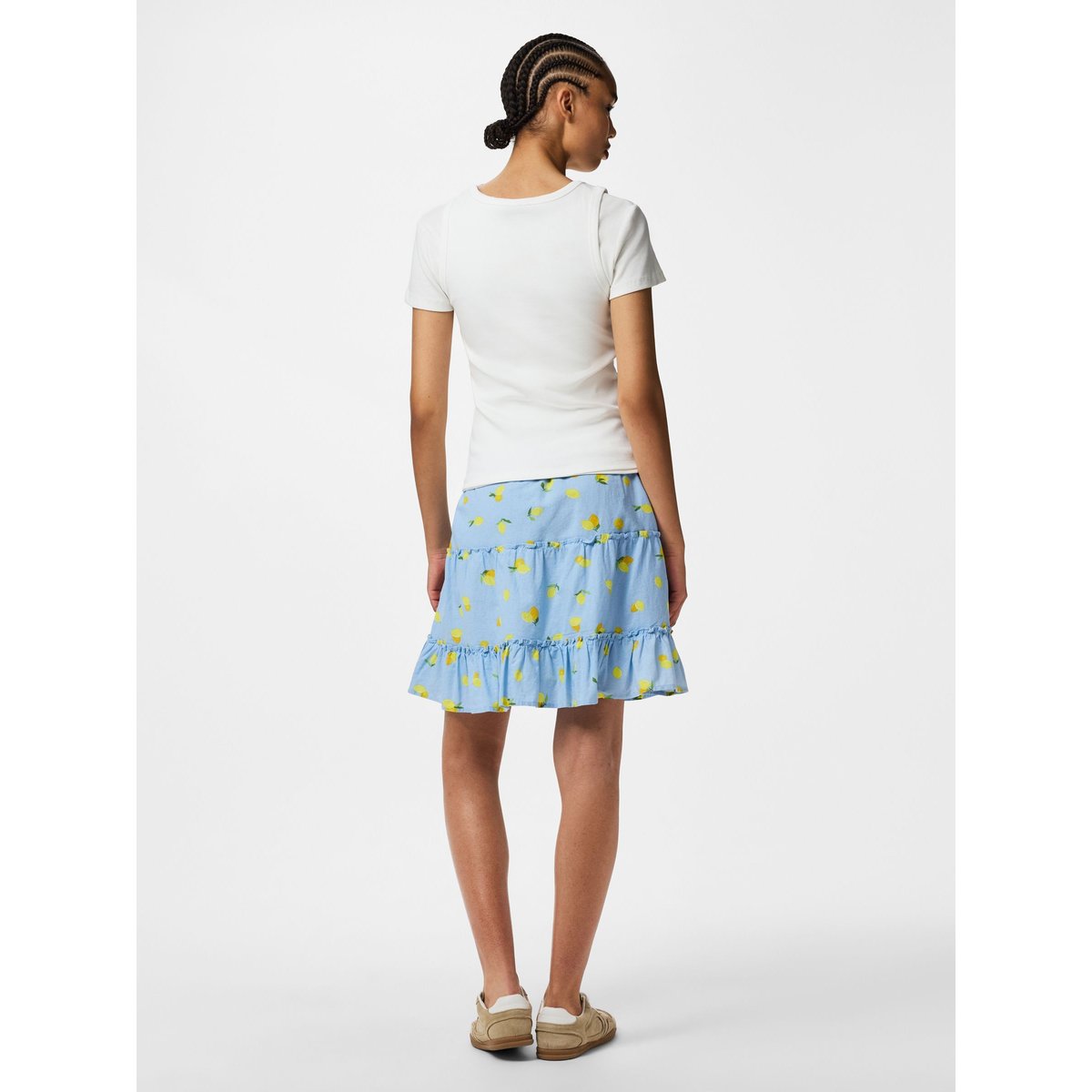 Mini-Jupe cashmere blue, PIECES