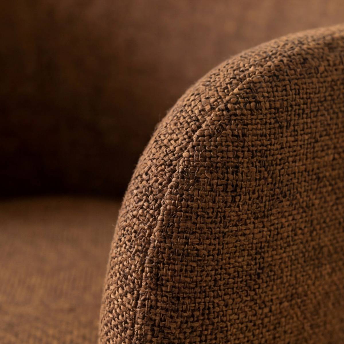 Lot de 2 chaises en tissu et bois SOLÈNE marron, MADE IN MEUBLES 