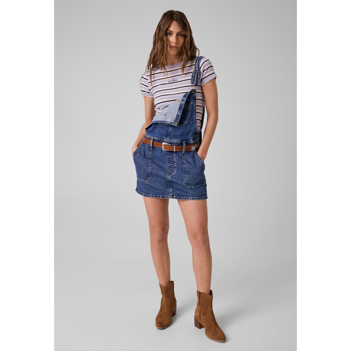 T-Shirt Rayé blau multi, GUESS