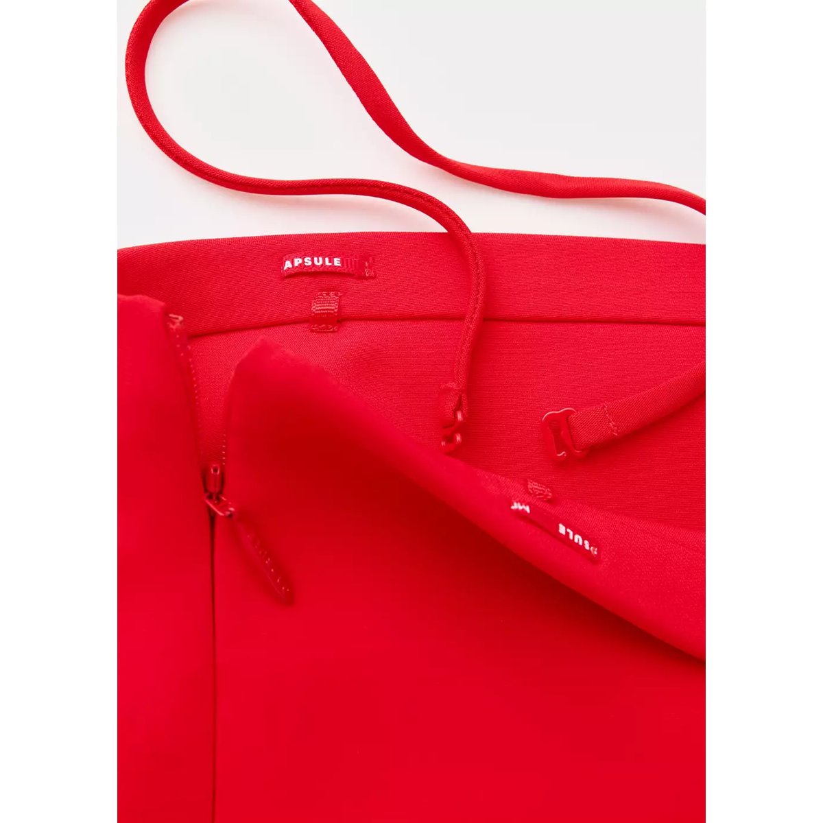 Robe asymétrique bustier rouge, MANGO