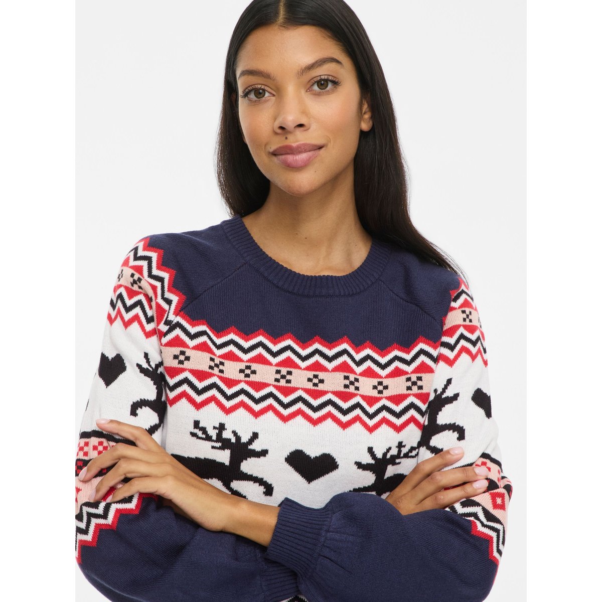 Pull De Noël bleu - navy blazer1, VILA