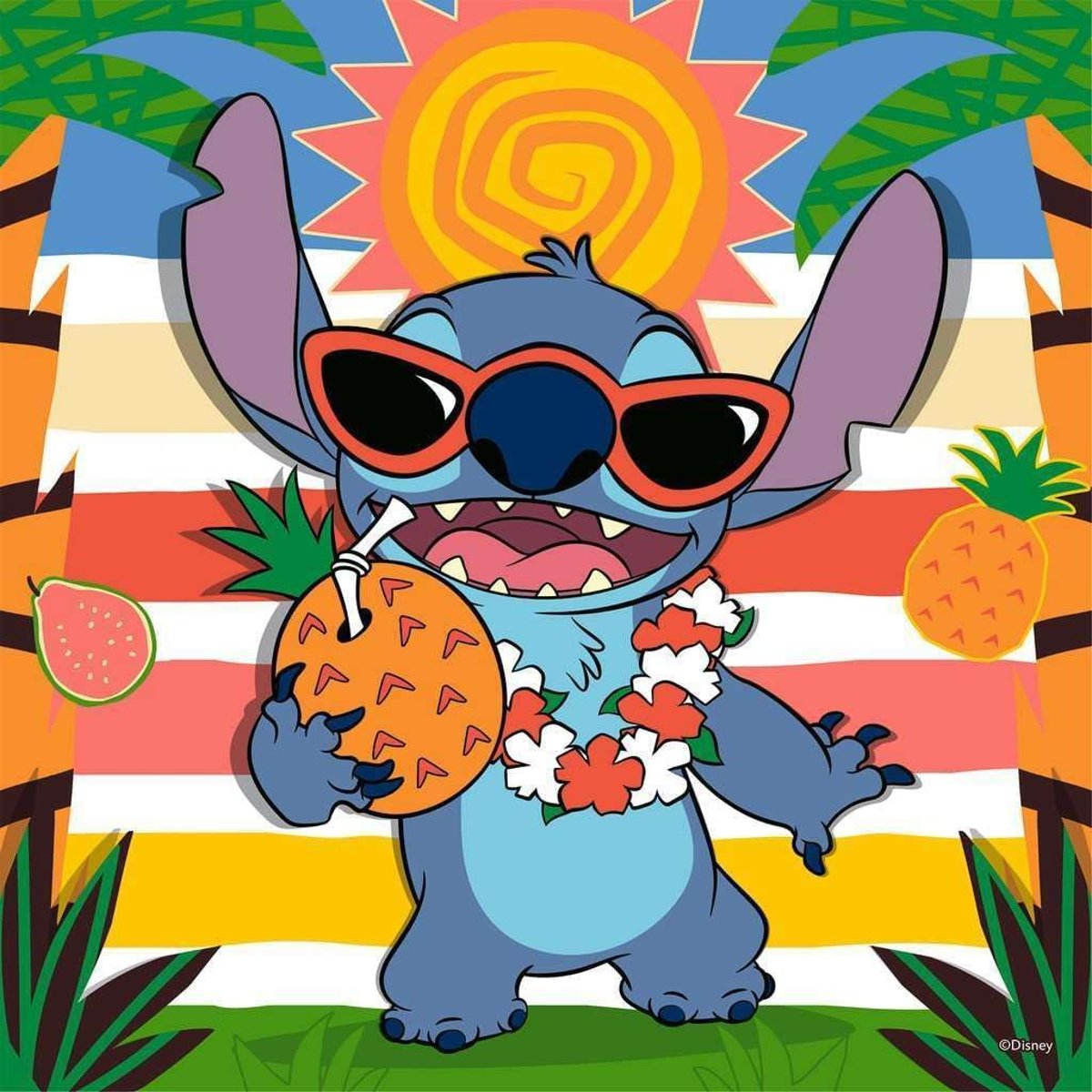 Puzzle Stitch Aloha 3x49 pcs bleu, RAVENSBURGER