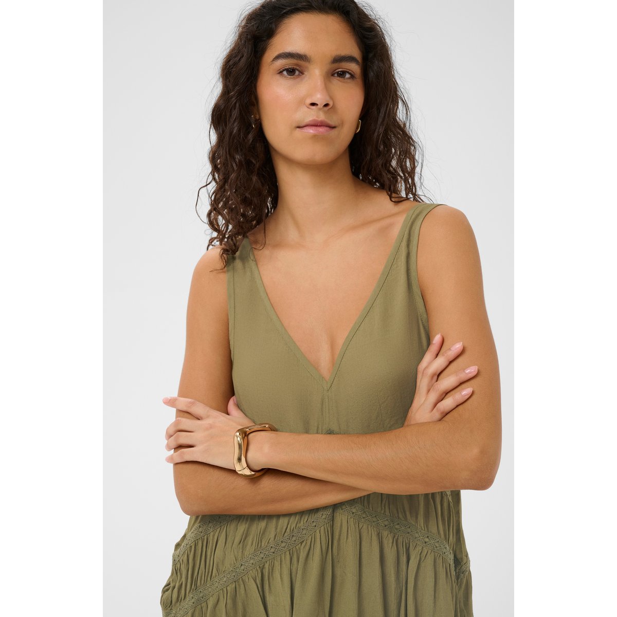 Blouse à manches courtes vert dusky green, SOAKED IN LUXURY