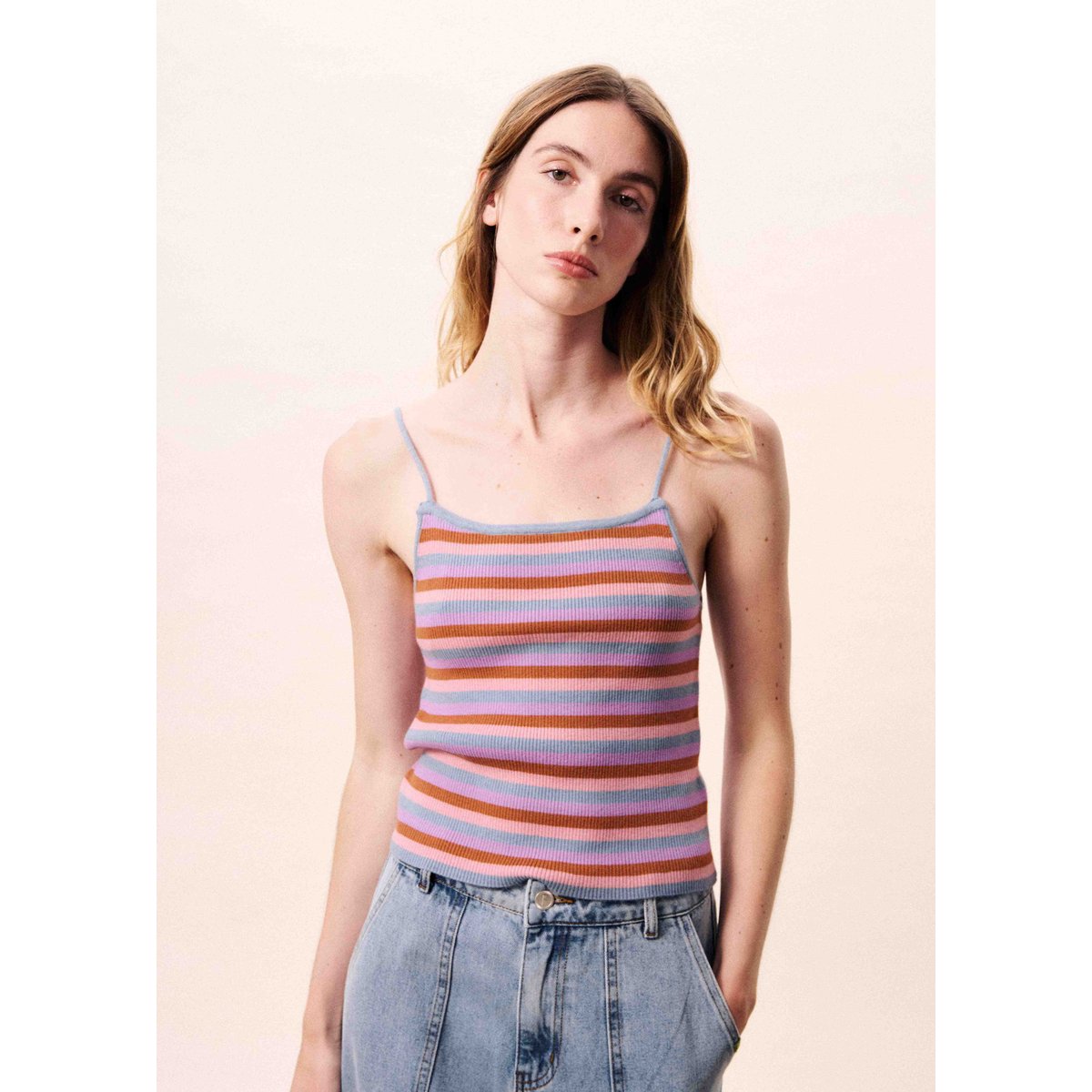 Top CORALLIA bleu clair, FRNCH