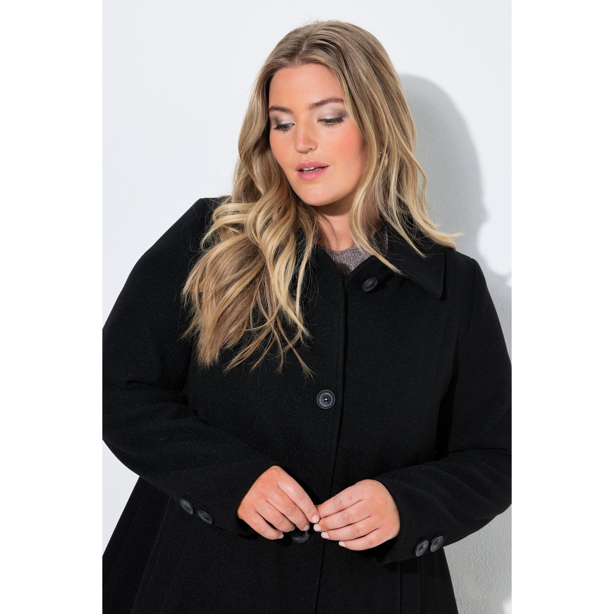 Manteau aspect laine noir, ULLA POPKEN