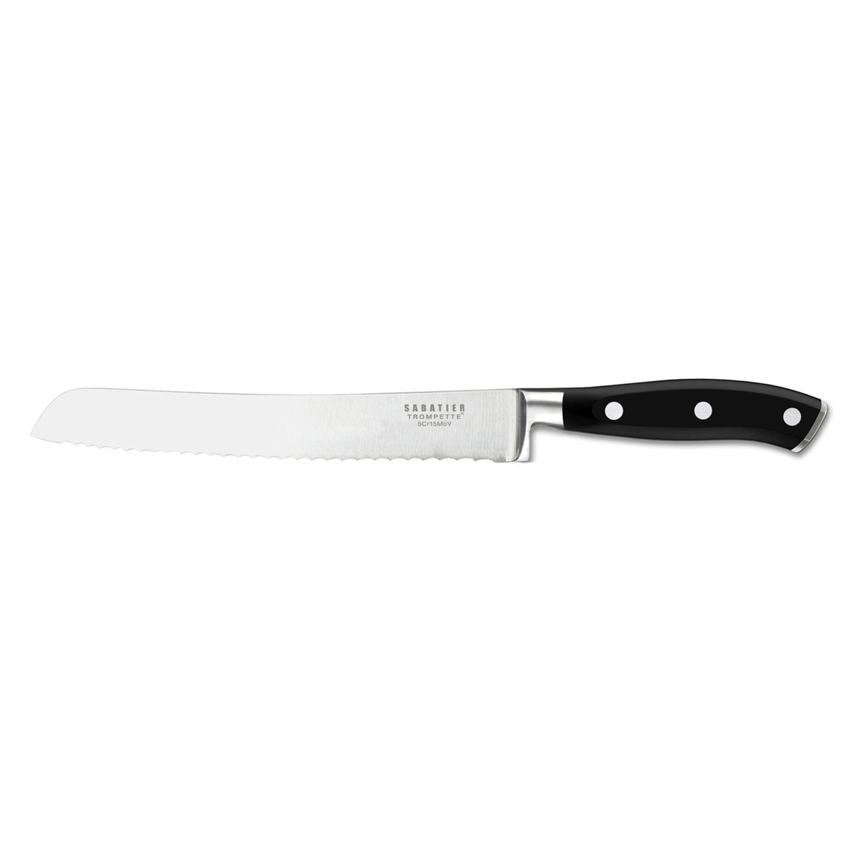 Couteau à pain 20cm - VULCANO noir, SABATIER TROMPETTE