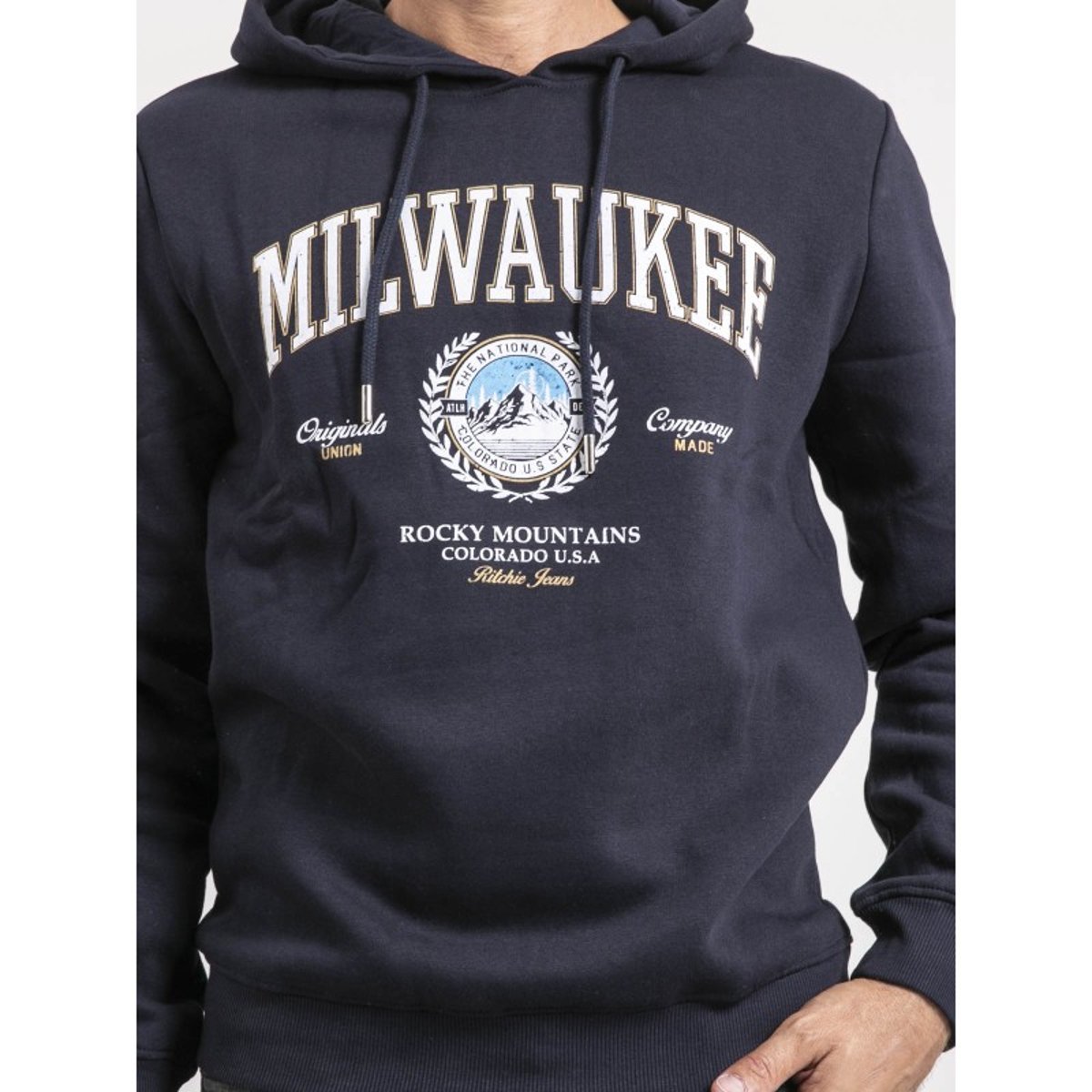 Sweat Capuche Woulao bleu marine, RITCHIE