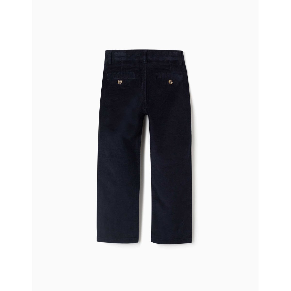 Pantalon à coupe droite en velours côtelé avec poches You&Me bleu foncé, ZIPPY