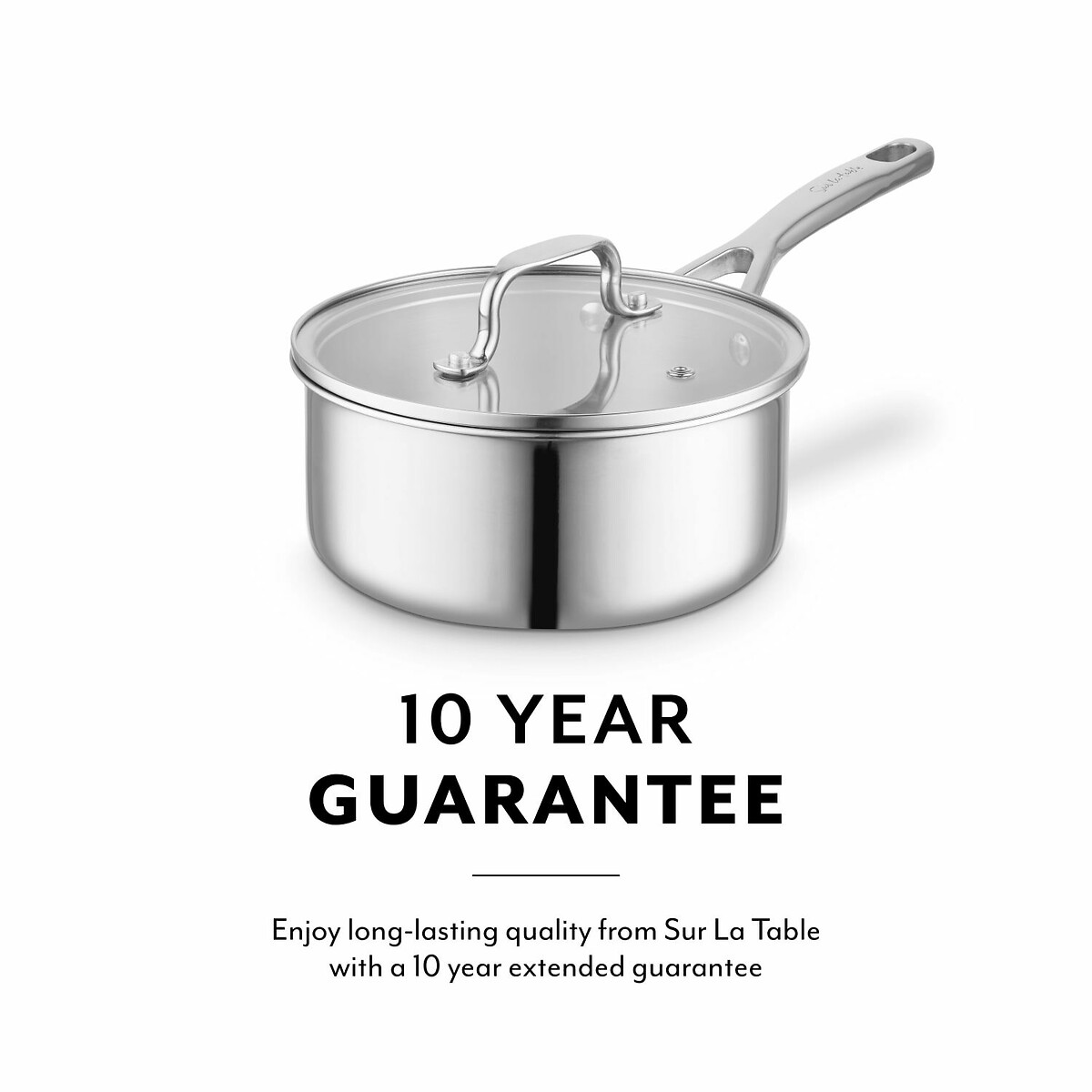 18cm SLT Core Tri-ply Saucepan with Lid silver-coloured, SUR LA TABLE