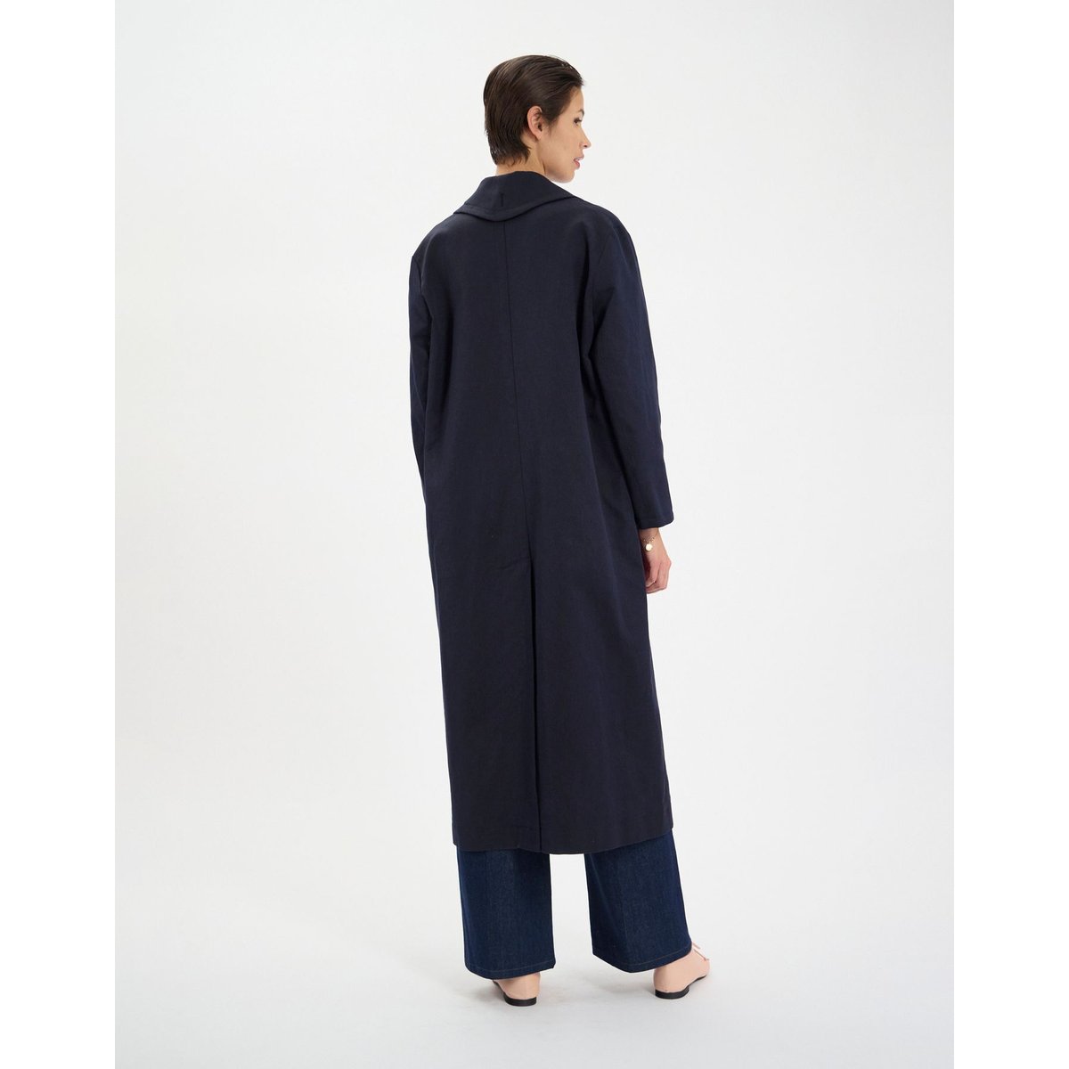 Manteau Denise en coton mélangé marine blue navy, INES DE LA FRESSANGE PARIS