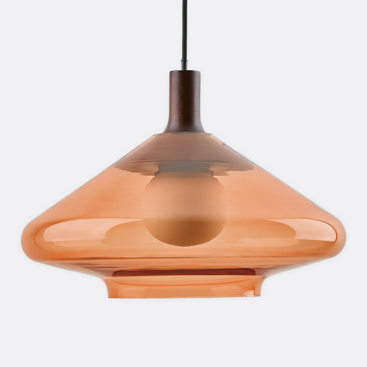 Suspension en verre coloré, diamètre 37,8 cm, SORELLE ambre, LA REDOUTE INTERIEURS