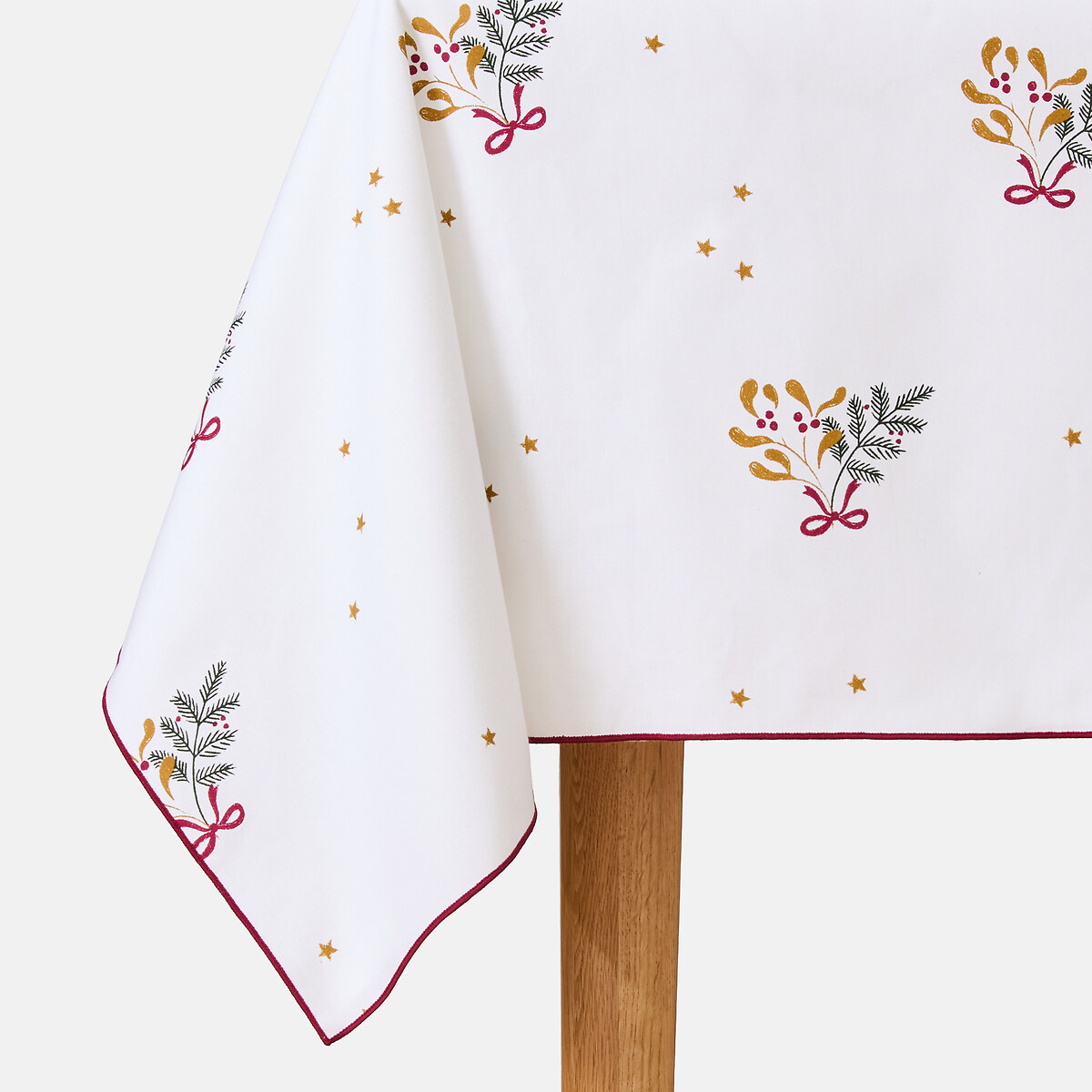 Mantel estampado de algodón, LIVANA rosa , LA REDOUTE INTERIEURS