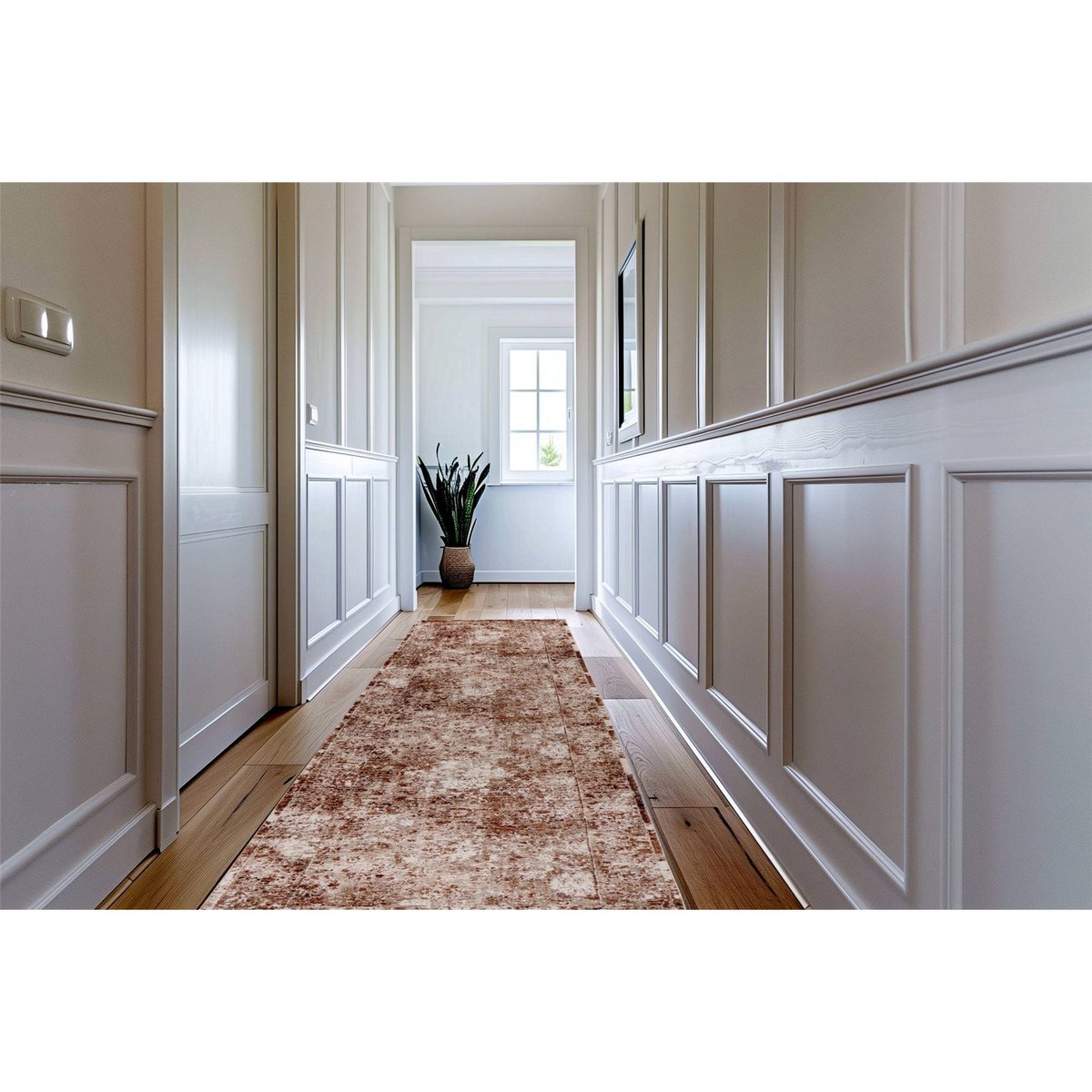 Tapis rectangulaire effet 3d, Amora pêche poudré et beige patiné, ARTE ESPINA