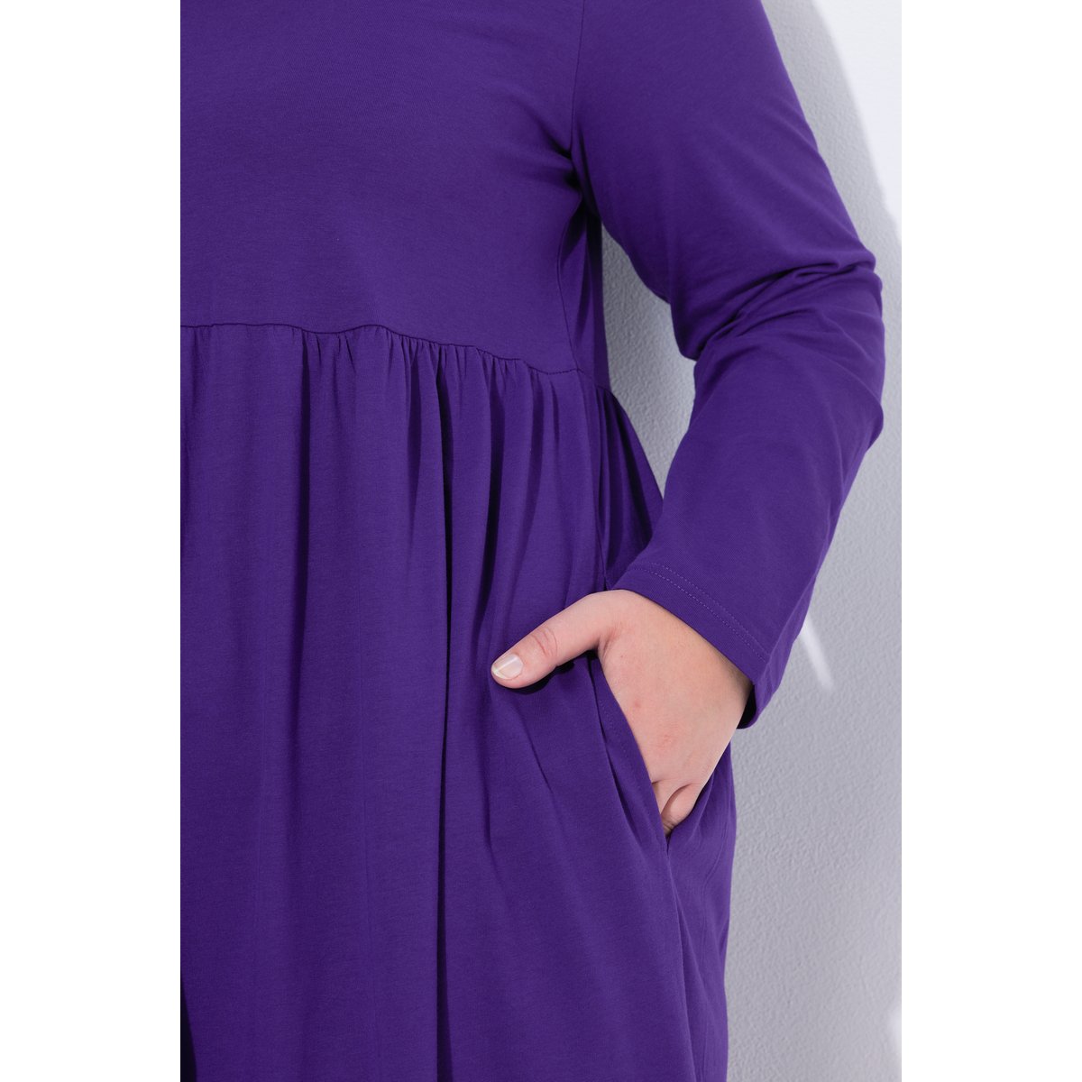 Robe maxi à manches longues et décolleté lys, ULLA POPKEN