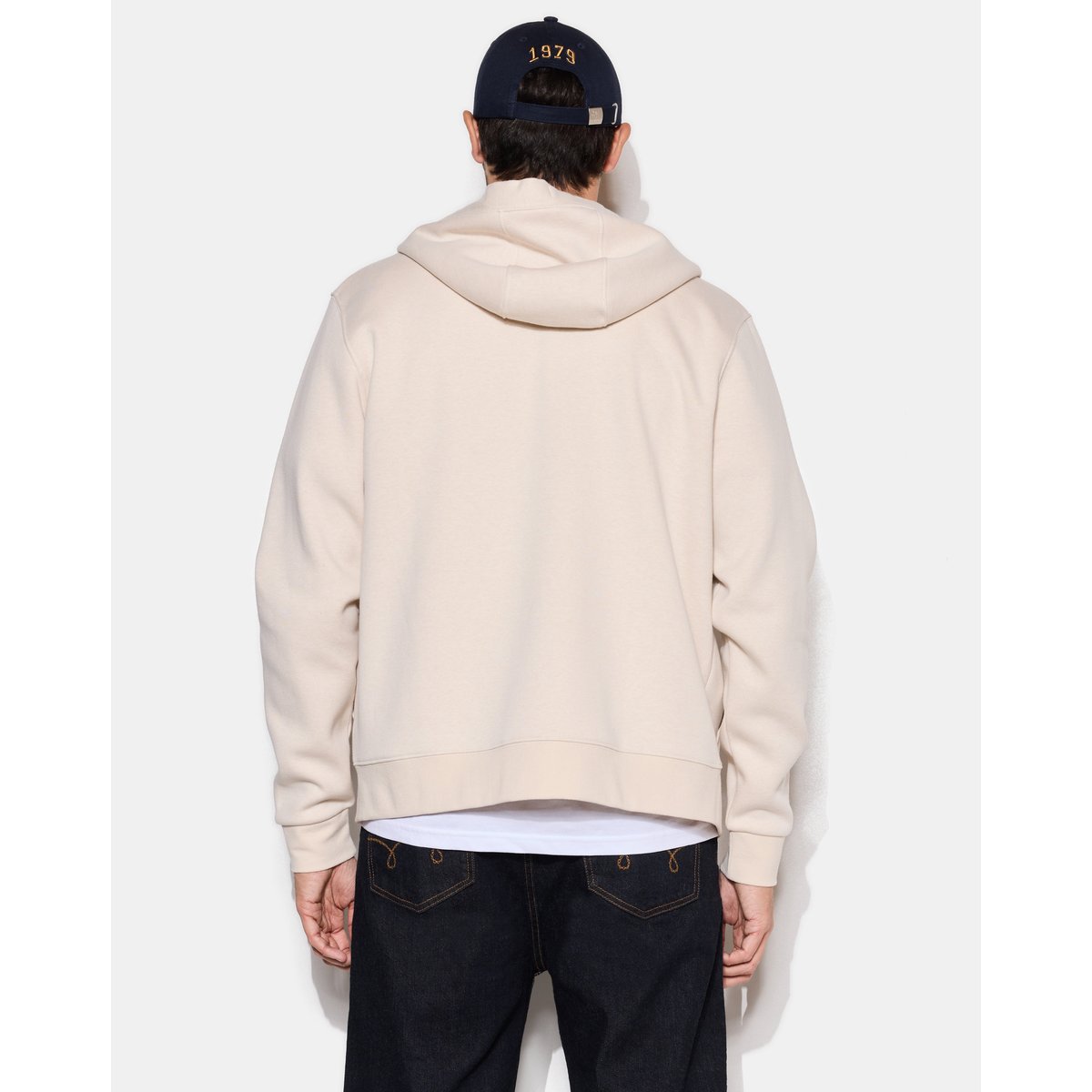 Sweat Shirt en coton CITY HOOD ZIPPE beige, CHEVIGNON