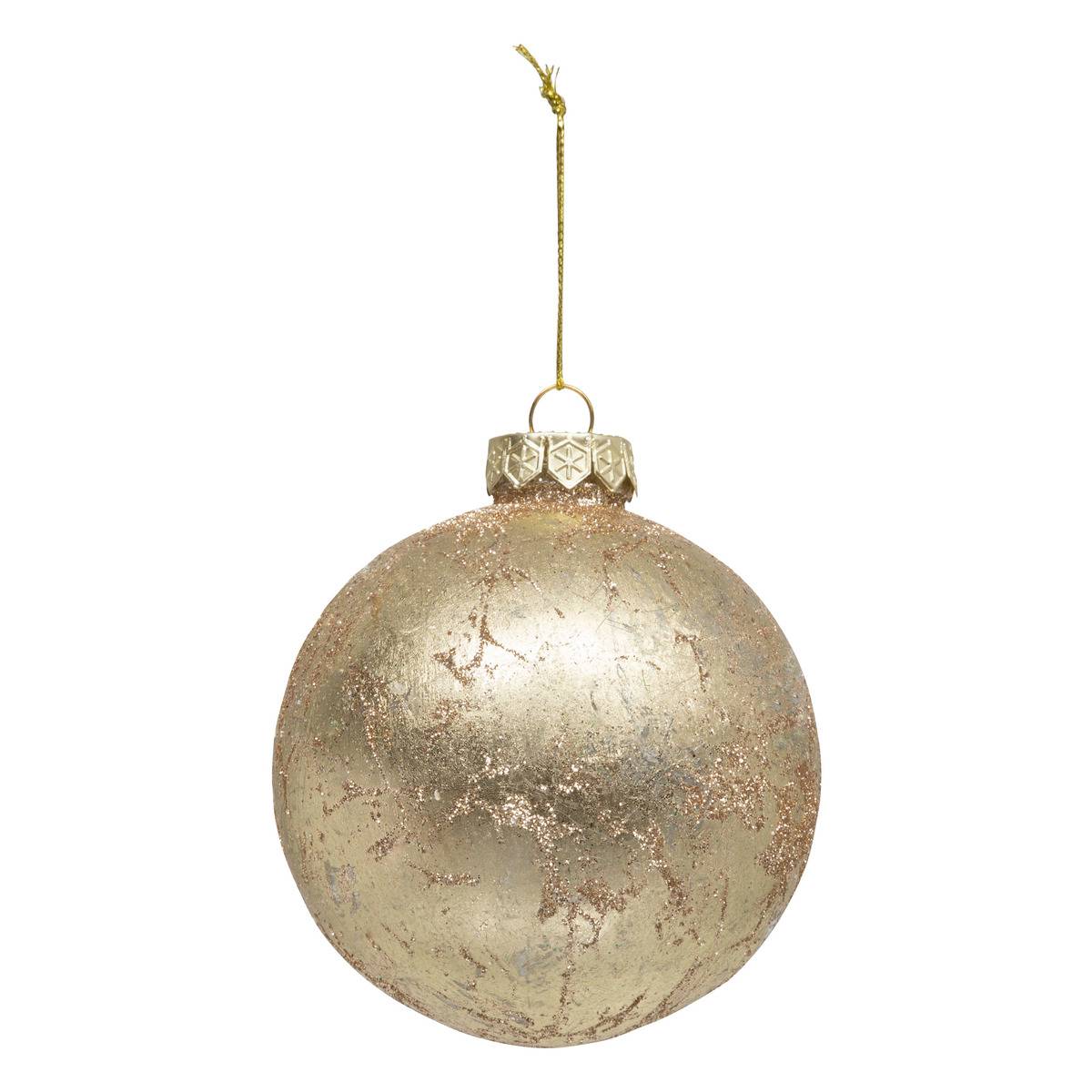 Boule effet métal D.10 cm doré, ATMOSPHERA