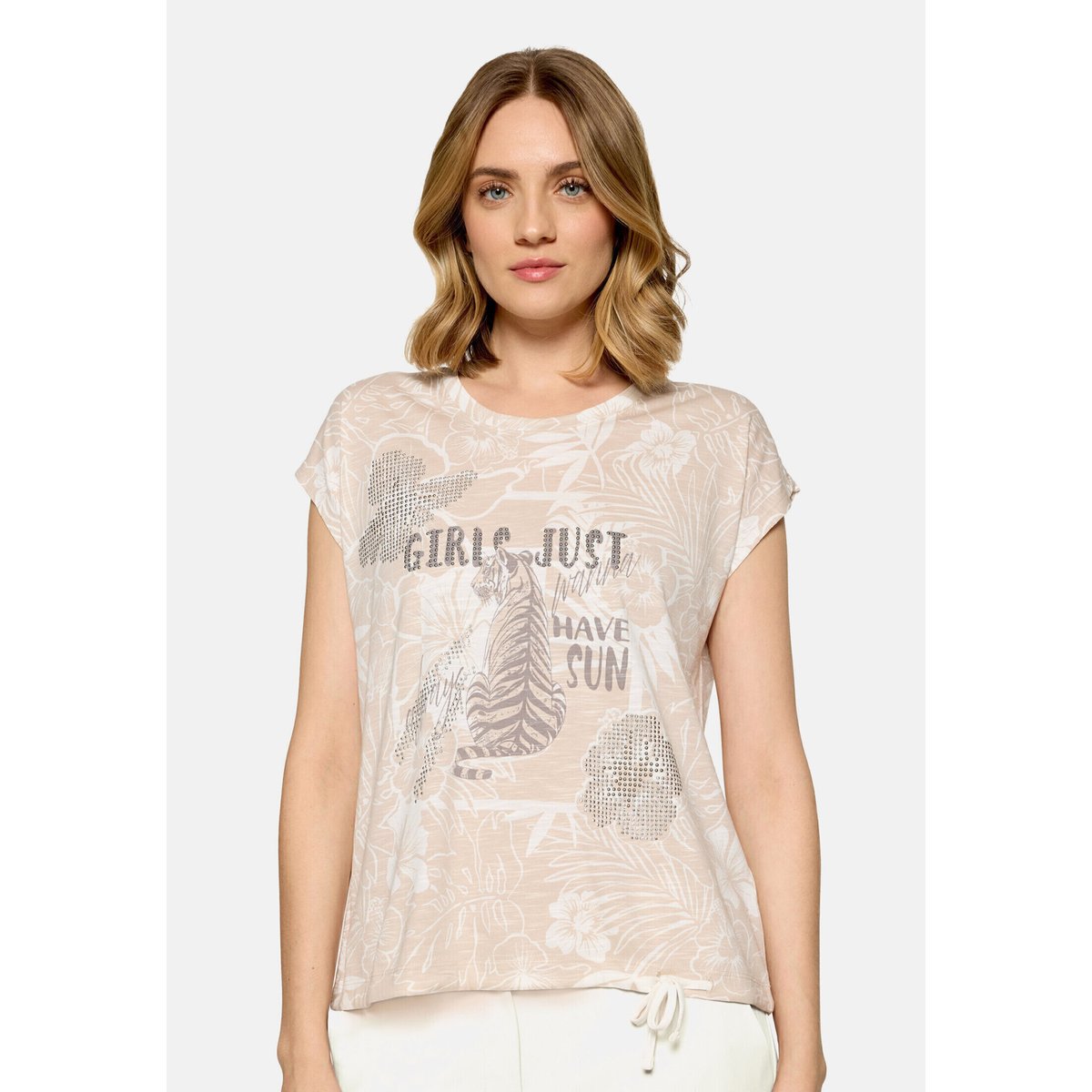 Haut casual à cordon coulissant sous tunnel beige/cream, BETTY BARCLAY