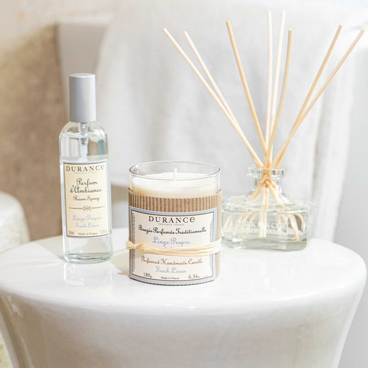 Diffuseur de parfum LINGE PROPRE couleur unique, DURANCE