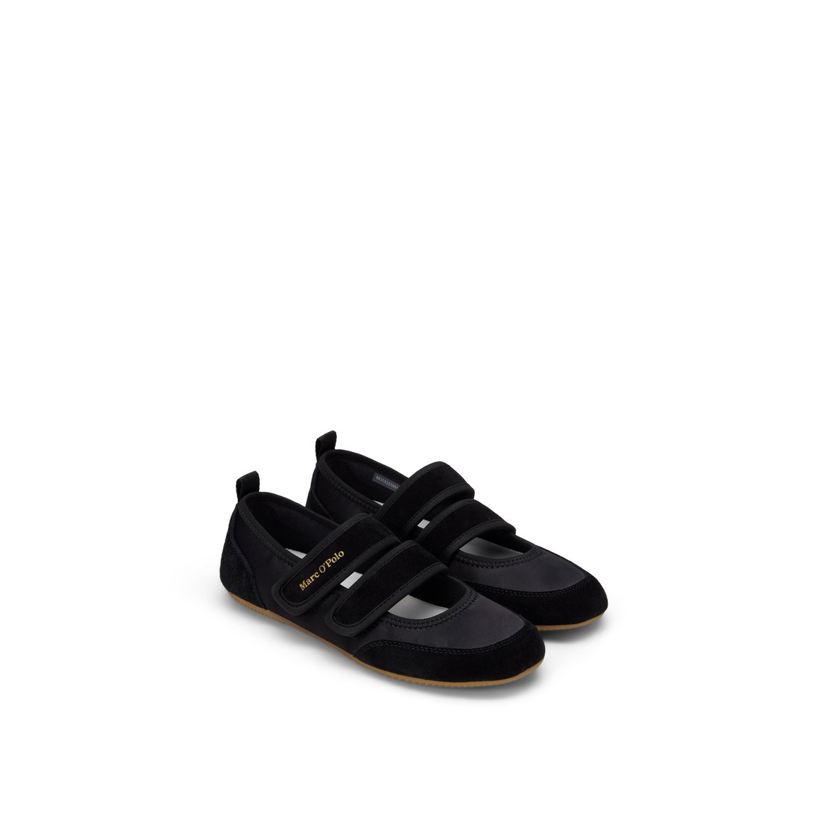 Ballerine modèle Lola avec sangle velcro schwarz, MARC O'POLO