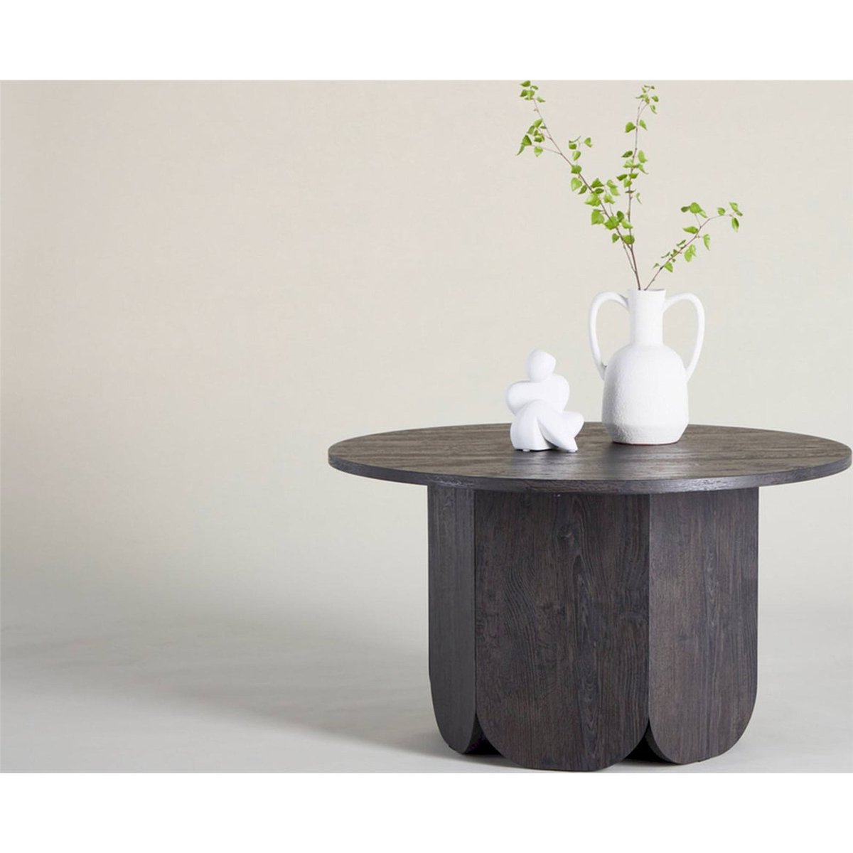 Table basse ronde bois collection VEYLA bois noir, RECOLLECTION
