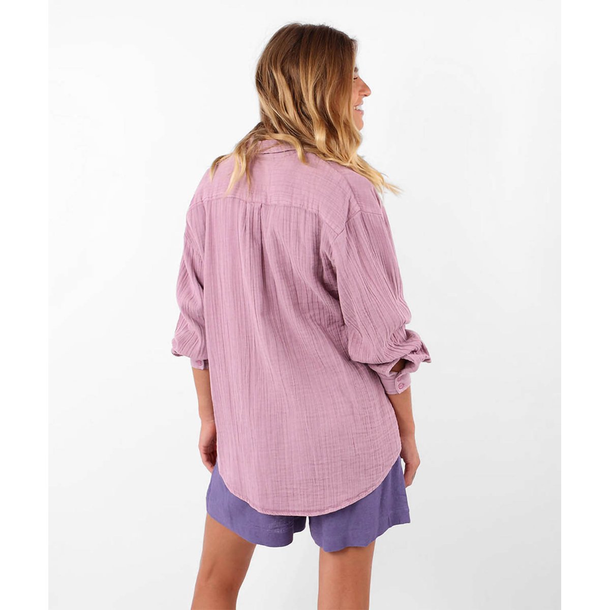 Short ceinturé en viscose lin ORNELLA night storm, OXBOW