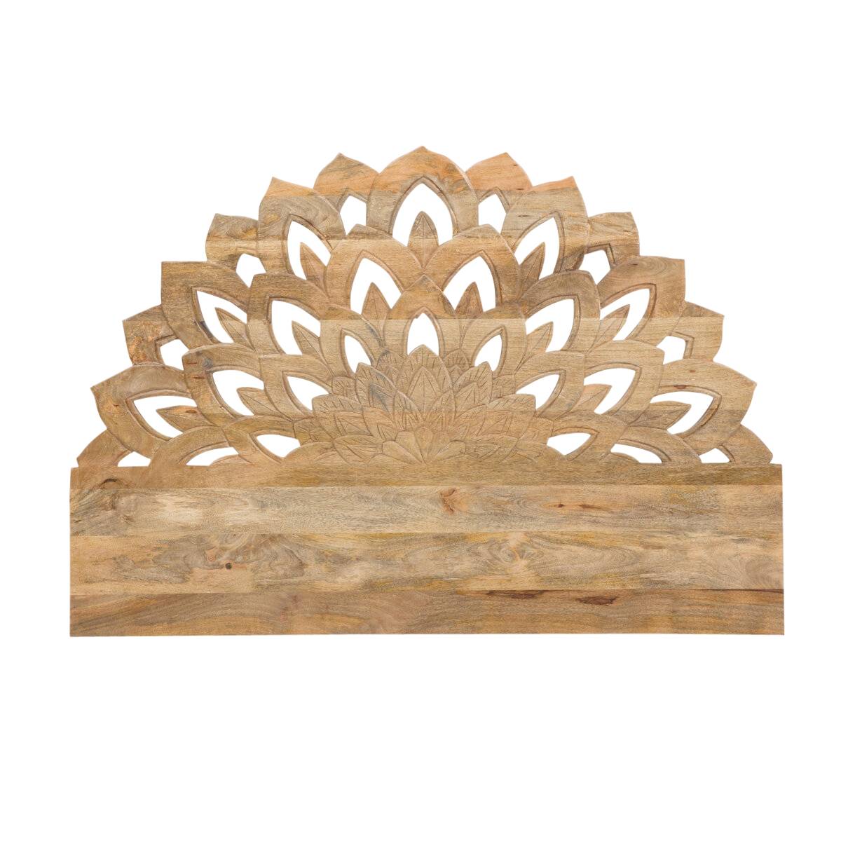 Tête de lit en bois de manguier VALENTINA bois clair, MADE IN MEUBLES