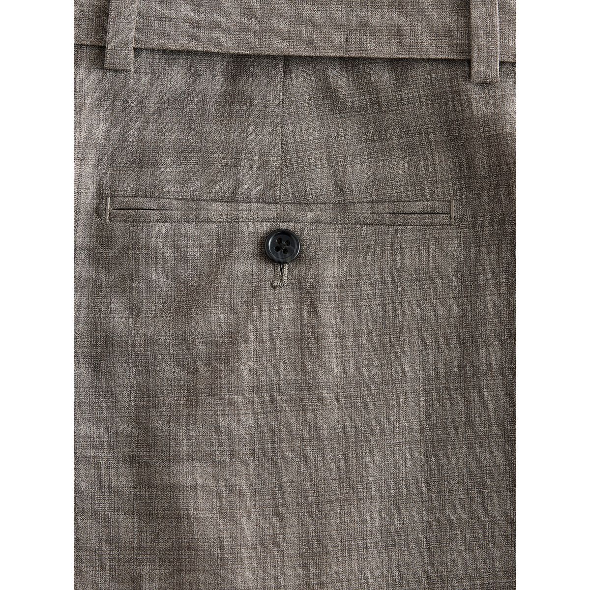 Pantalon ample avec laine à carreaux marron, NEXT