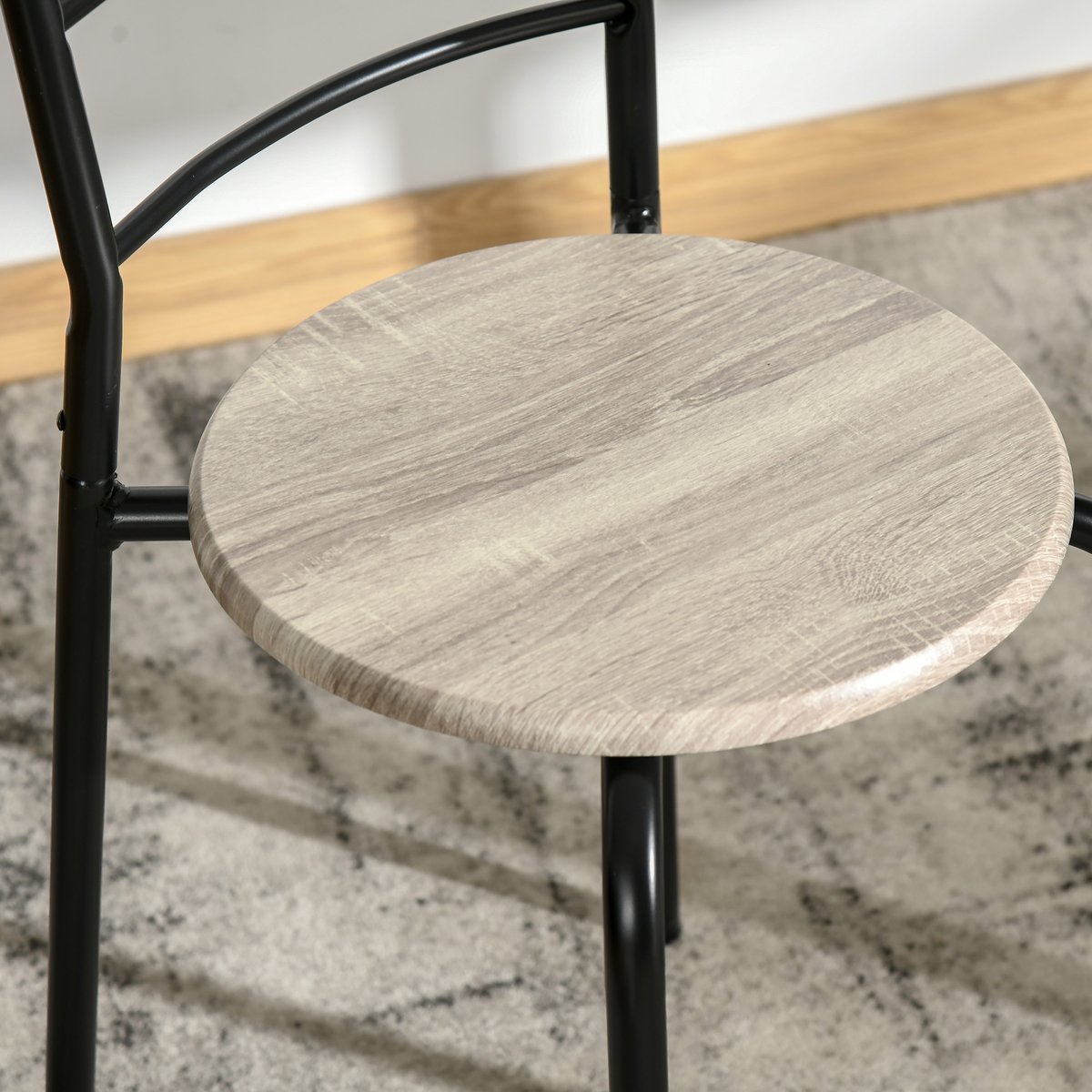 Ensemble de table à manger MDF Chêne noir et chêne clair, HOMCOM