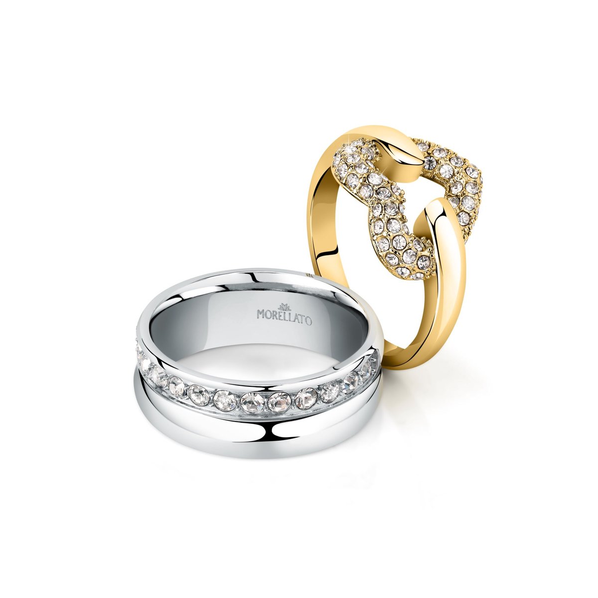Bague en laiton, cristaux BAGLIORI or jaune, MORELLATO