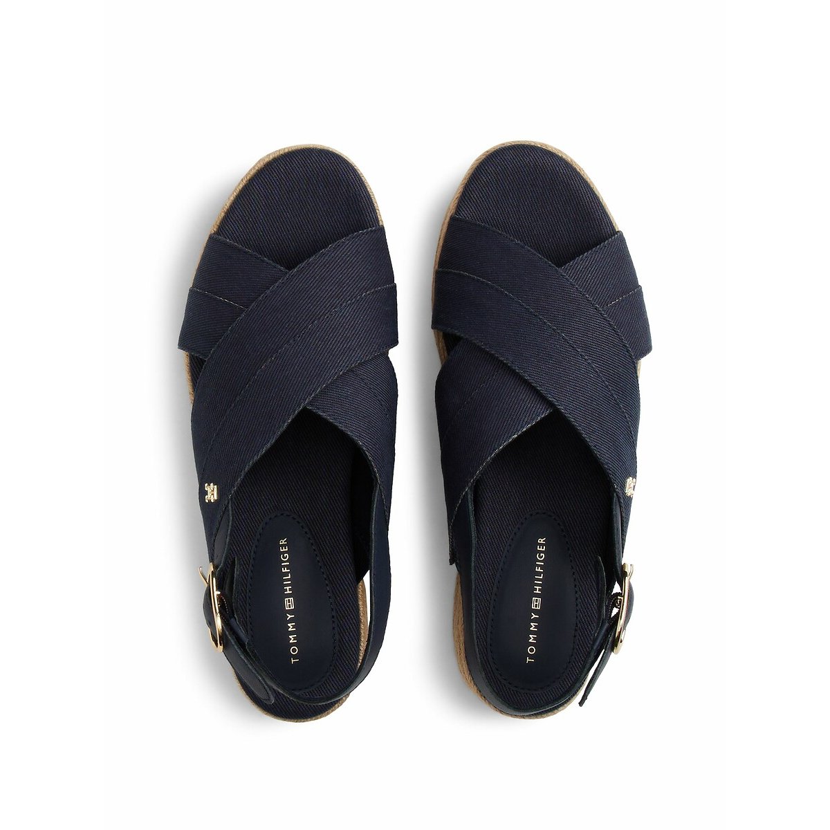 Sandálias com plataforma marinho, TOMMY HILFIGER