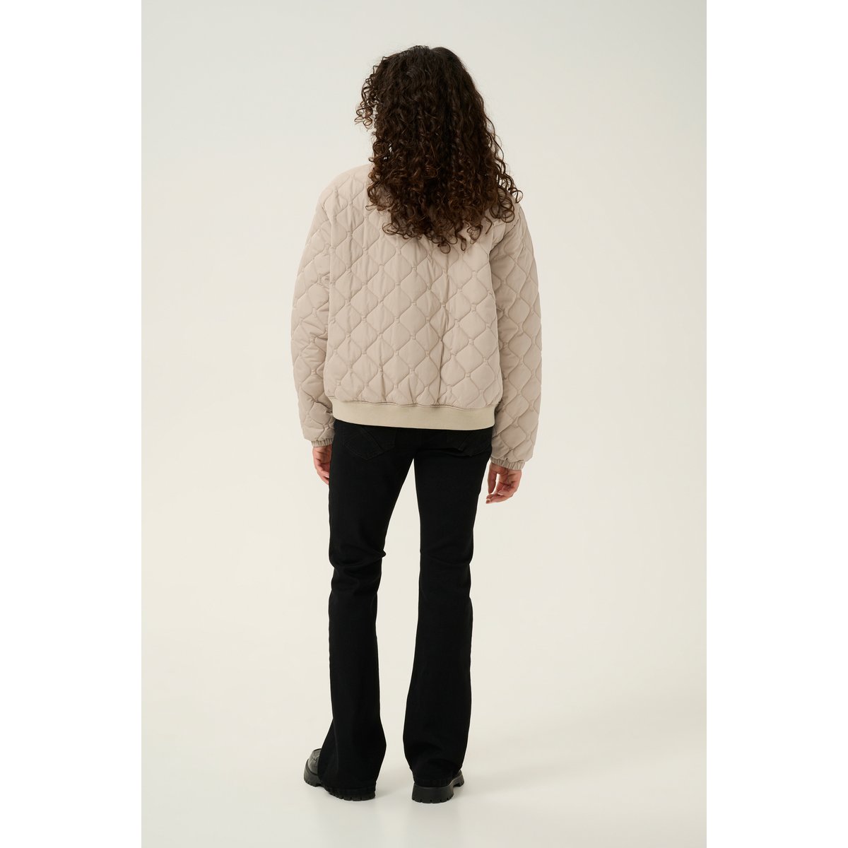 Manteau beige silver mink, CREAM