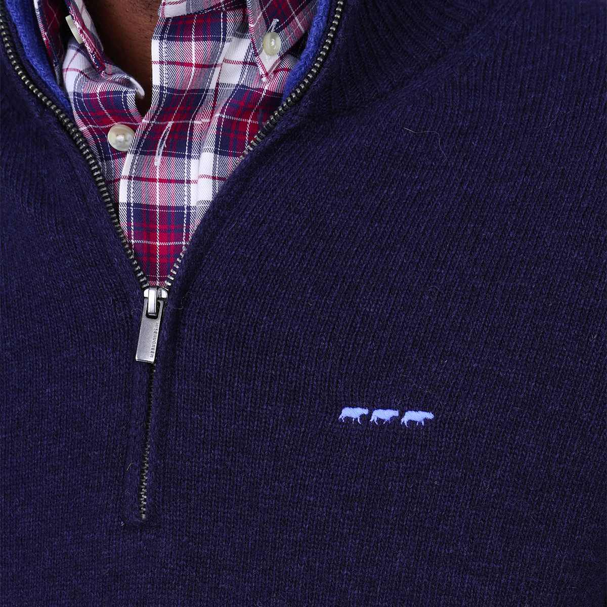 Pull col camionneur Heland bleu marine, MISE AU GREEN