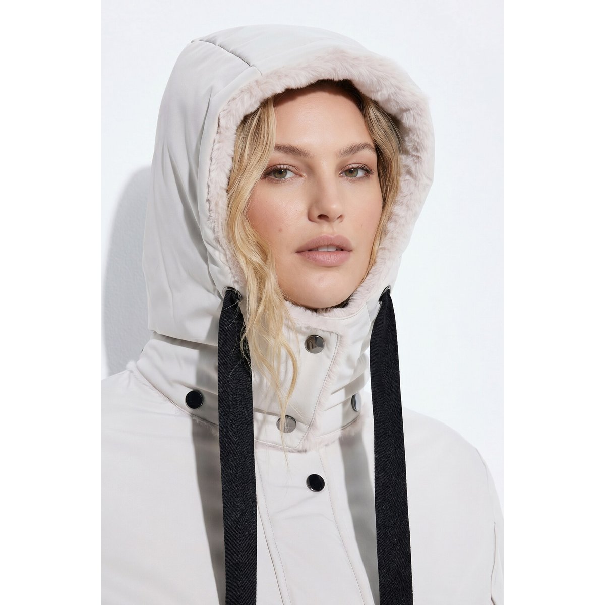 Veste HYPRAR, col montant, capuche amovible sable clair, ULLA POPKEN
