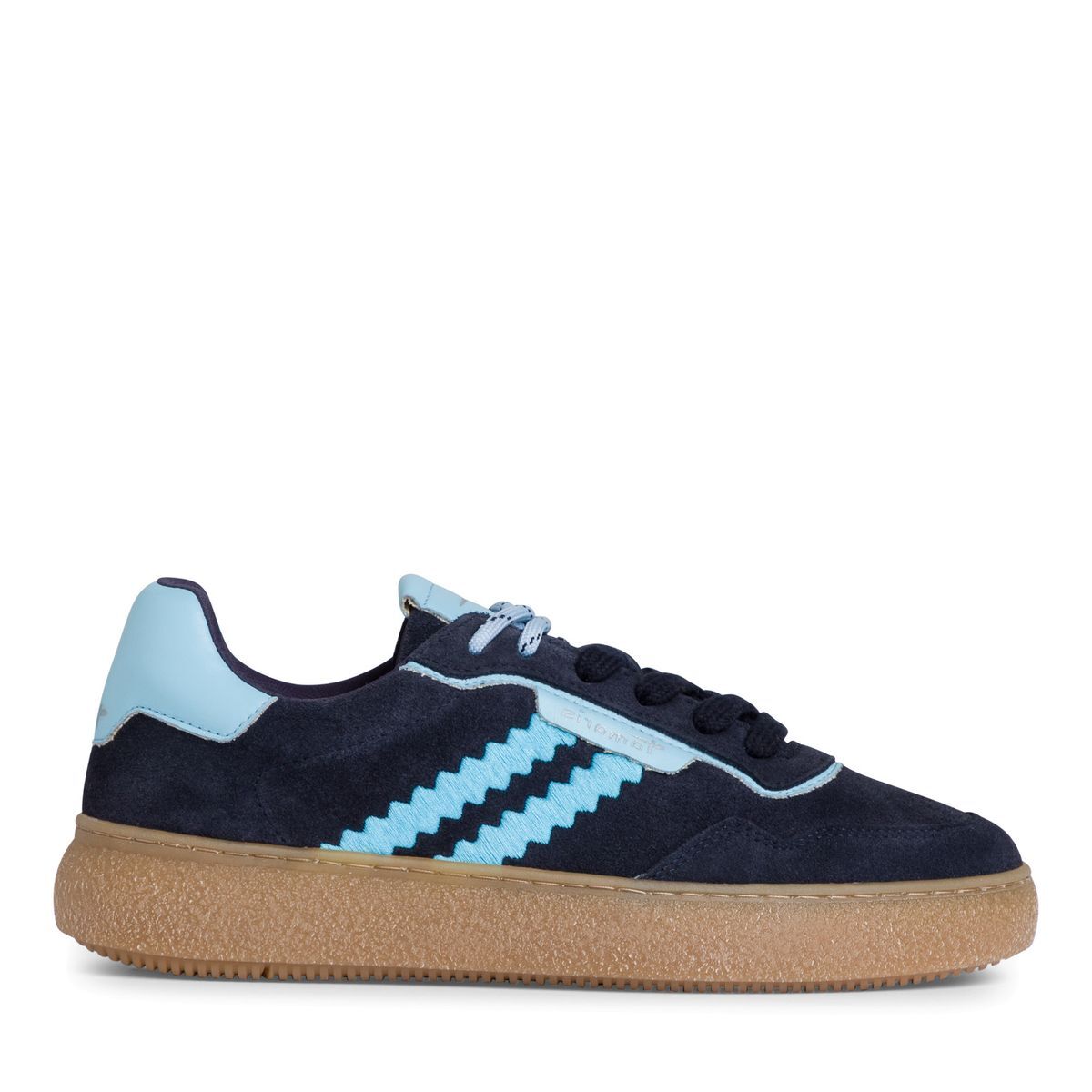 Basket en cuir bleu marine, TAMARIS