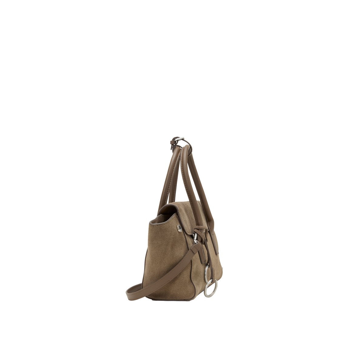 Sac cabas modèle Gitty petit format en cuir velours souple marron clair, MARC O'POLO