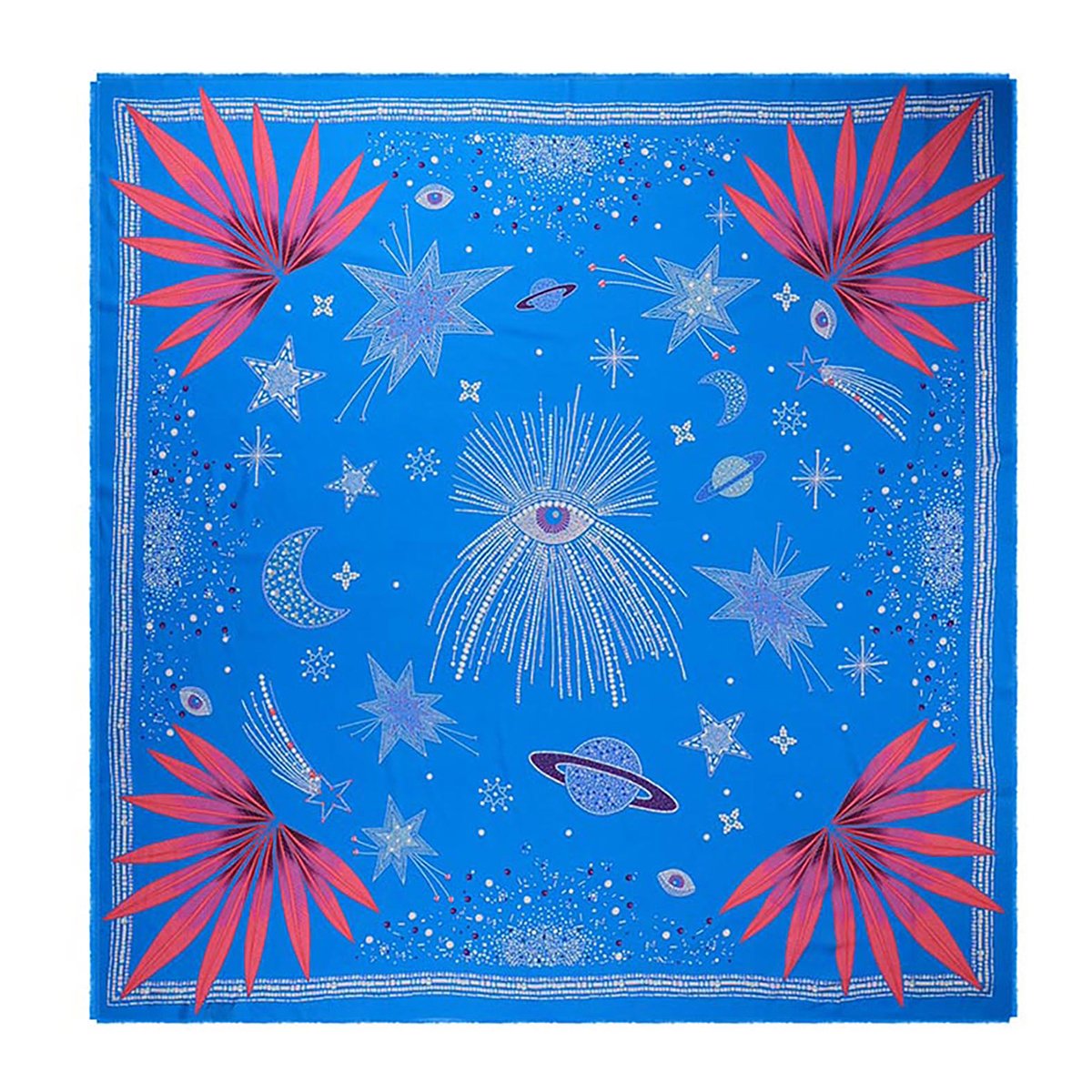 Foulard imprimé COMETE bleu, WILD