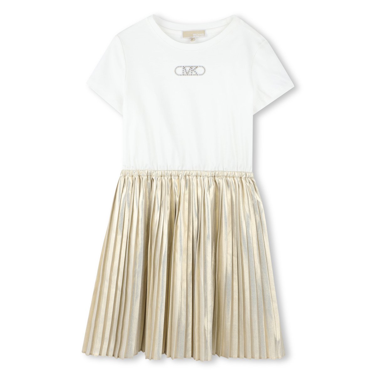 Robe à manches courtes ecru dore, MICHAEL KORS