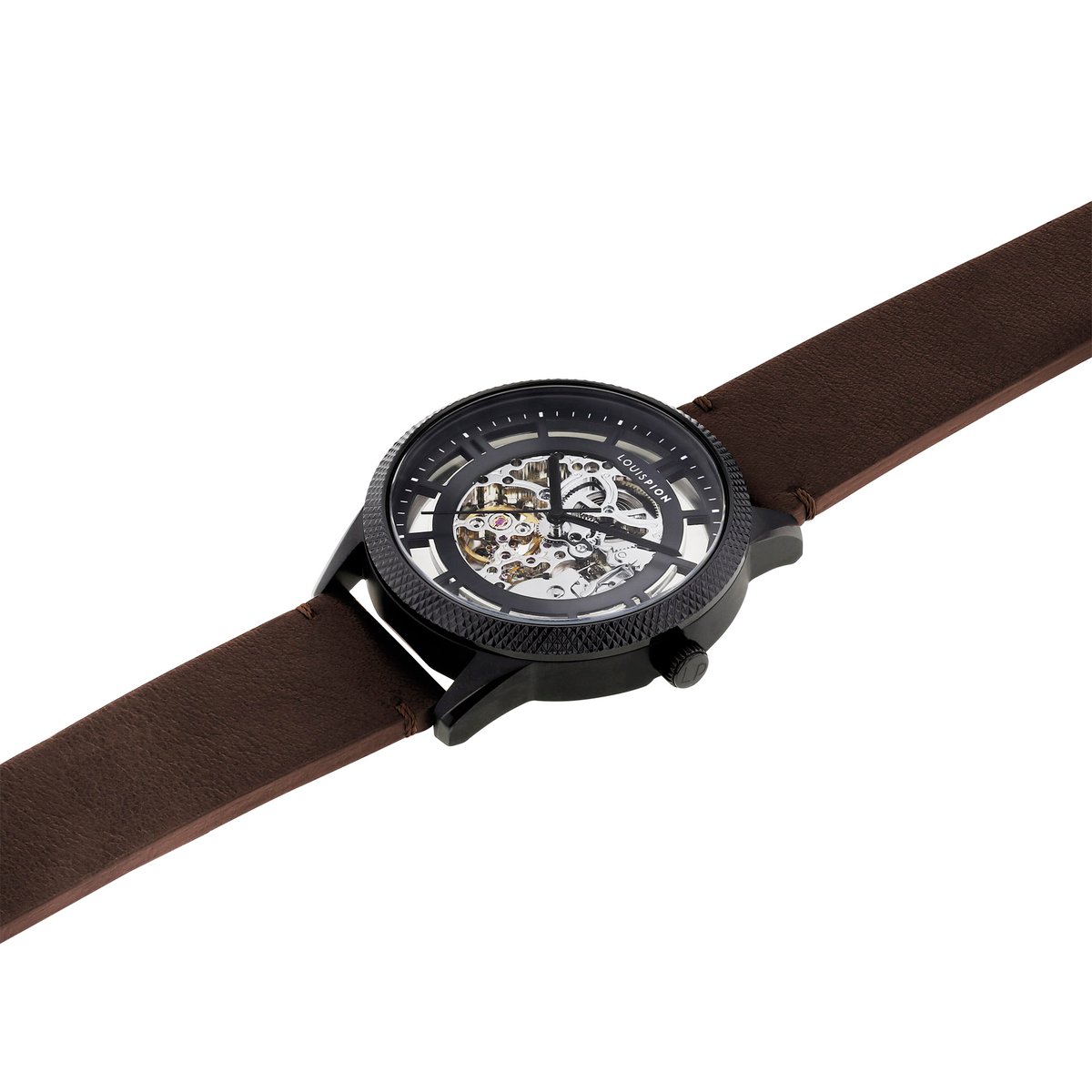Montre Analogique  ACHILLE noir noir marron, LOUIS PION