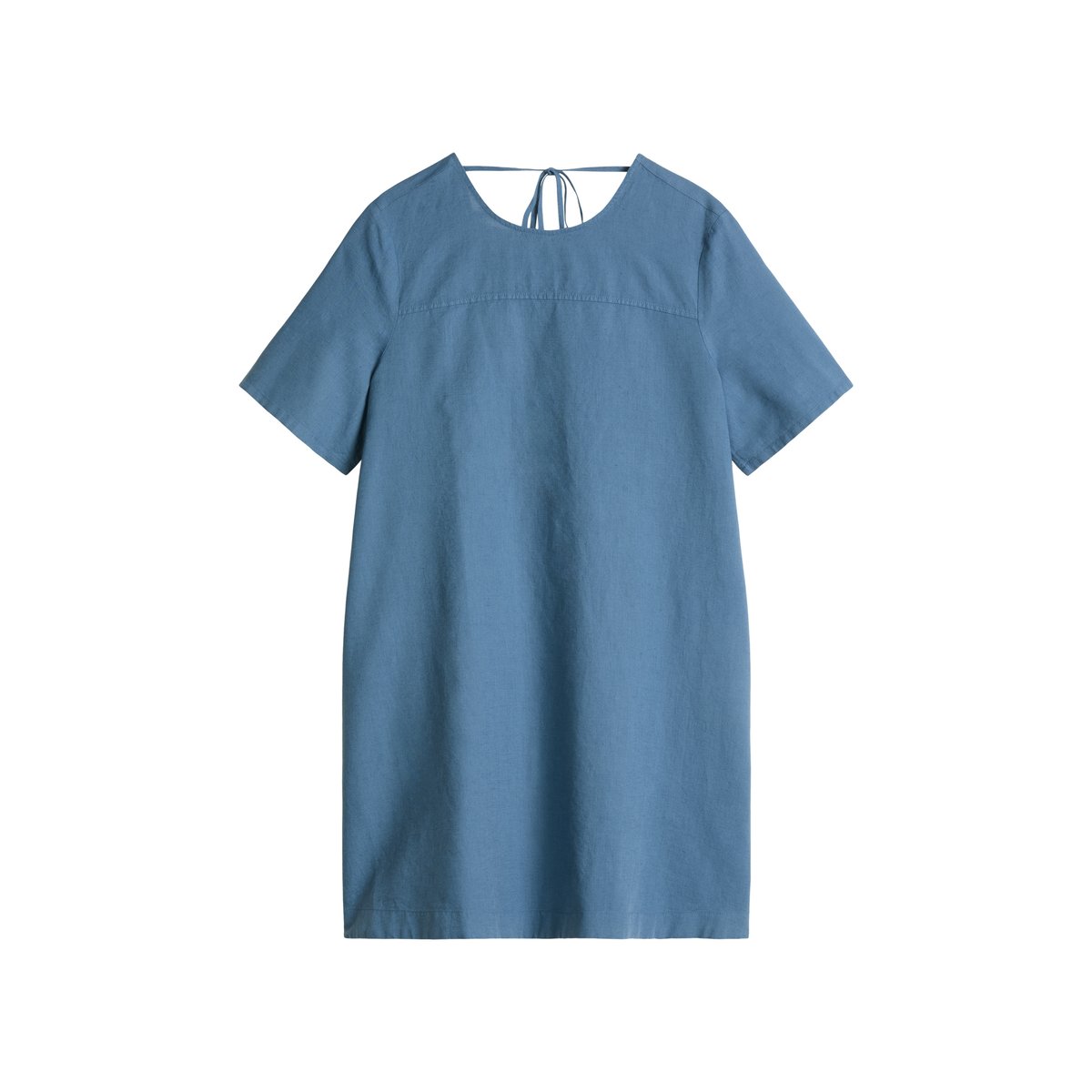 Robe relaxed en mélange de lin et de coton bleu, MARC O’POLO DENIM